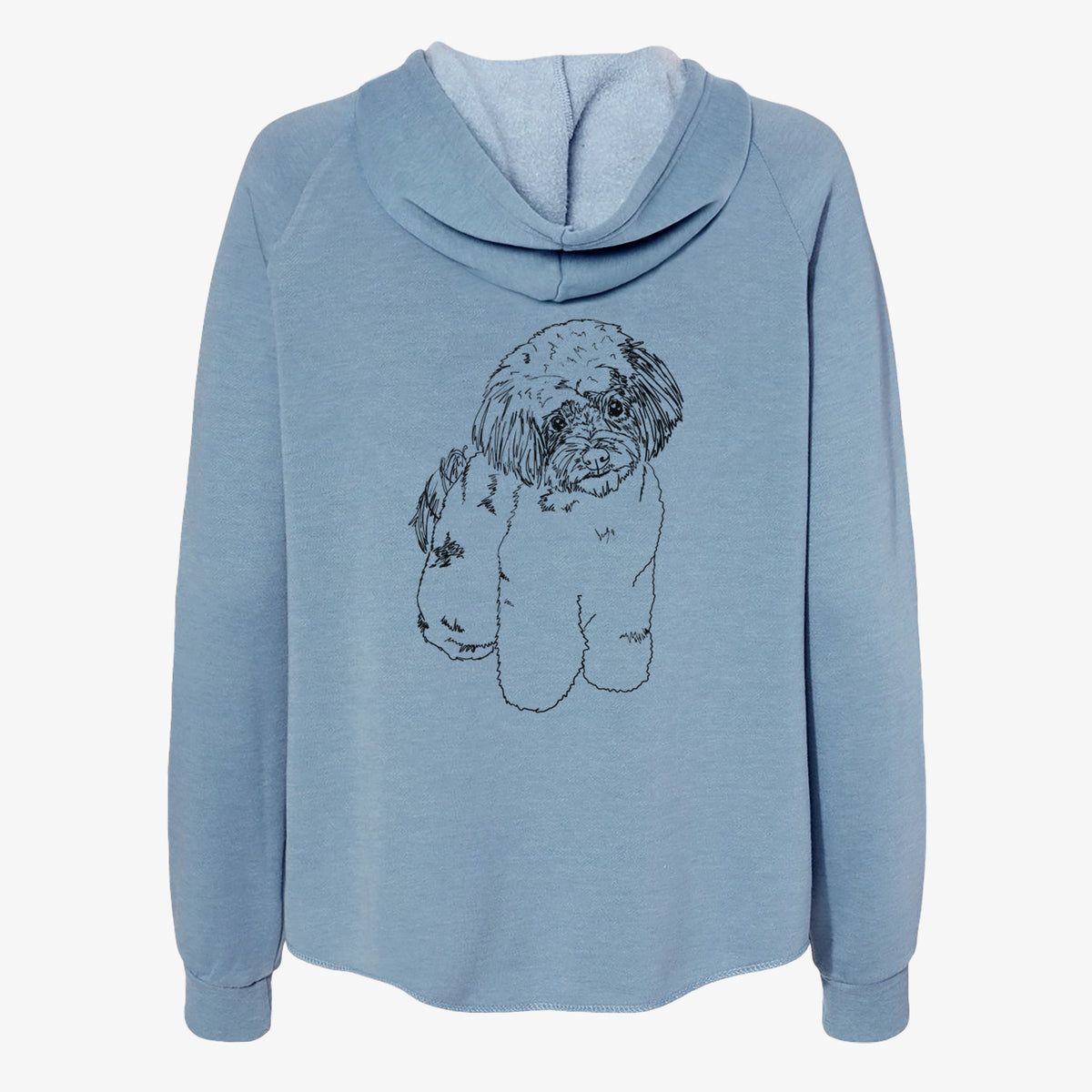 Doodled Tucker the Aussiedoodle - Women's Cali Wave Zip-Up Sweatshirt