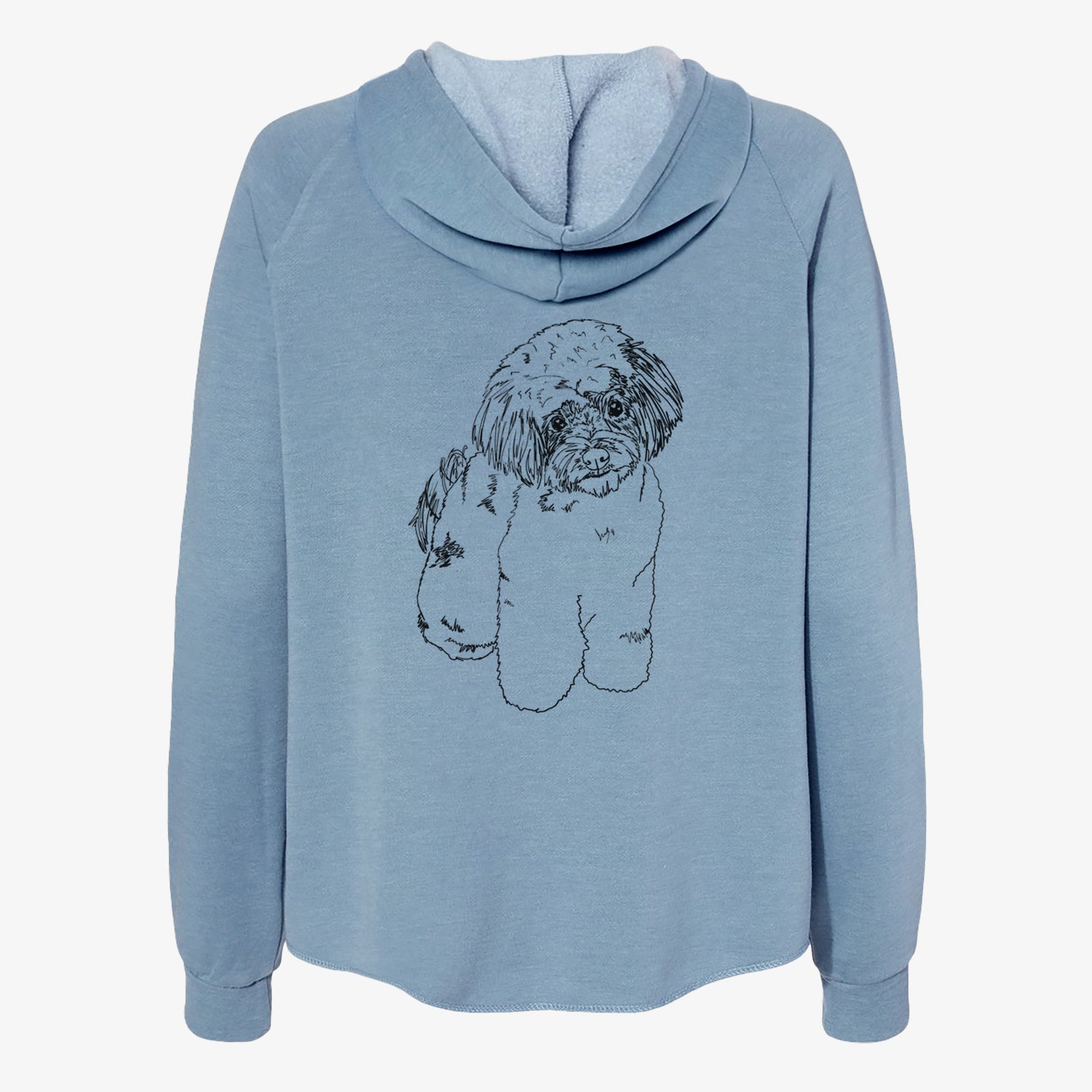 Doodled Tucker the Aussiedoodle - Women's Cali Wave Zip-Up Sweatshirt