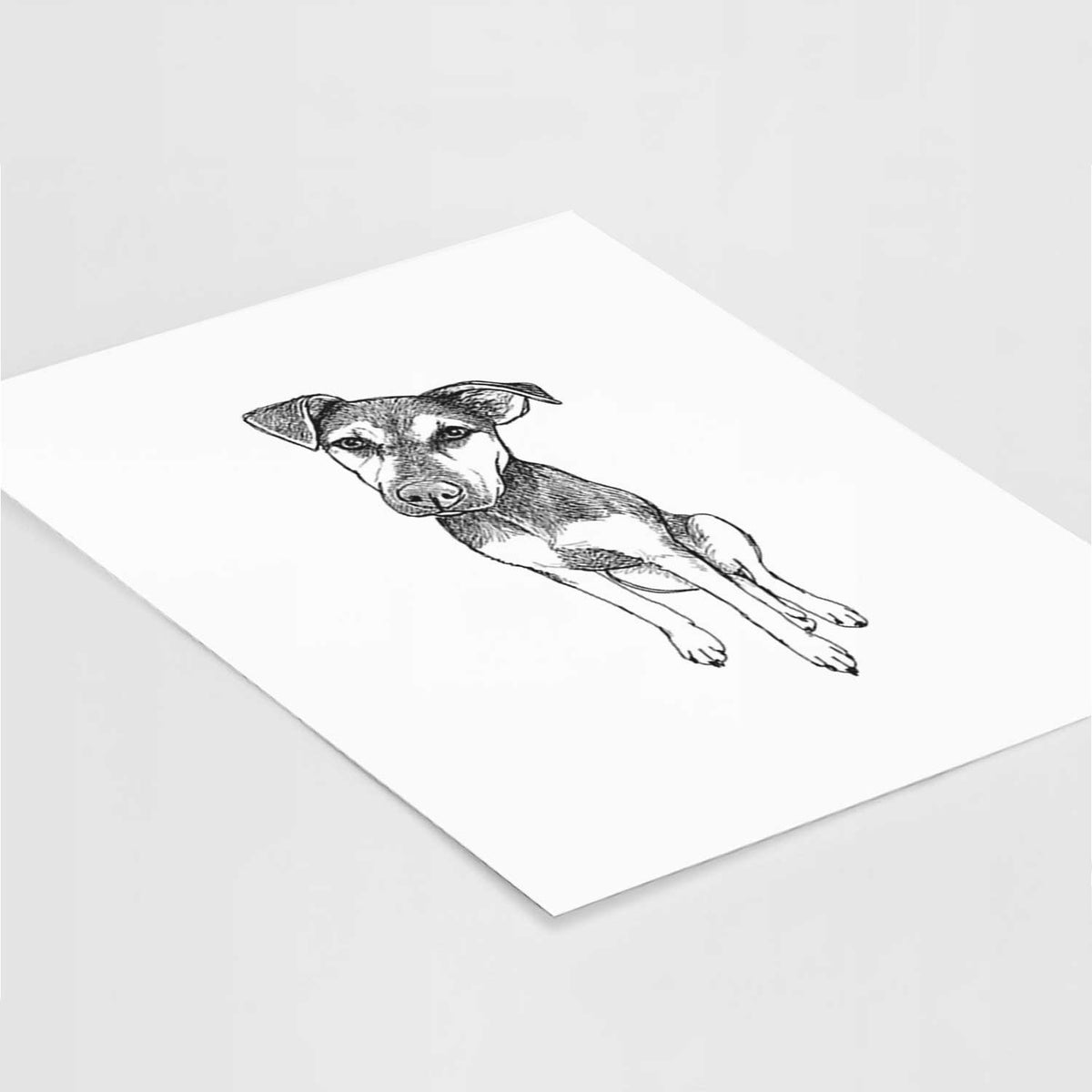 Doodled Tuesday the Mixed Breed Art Print