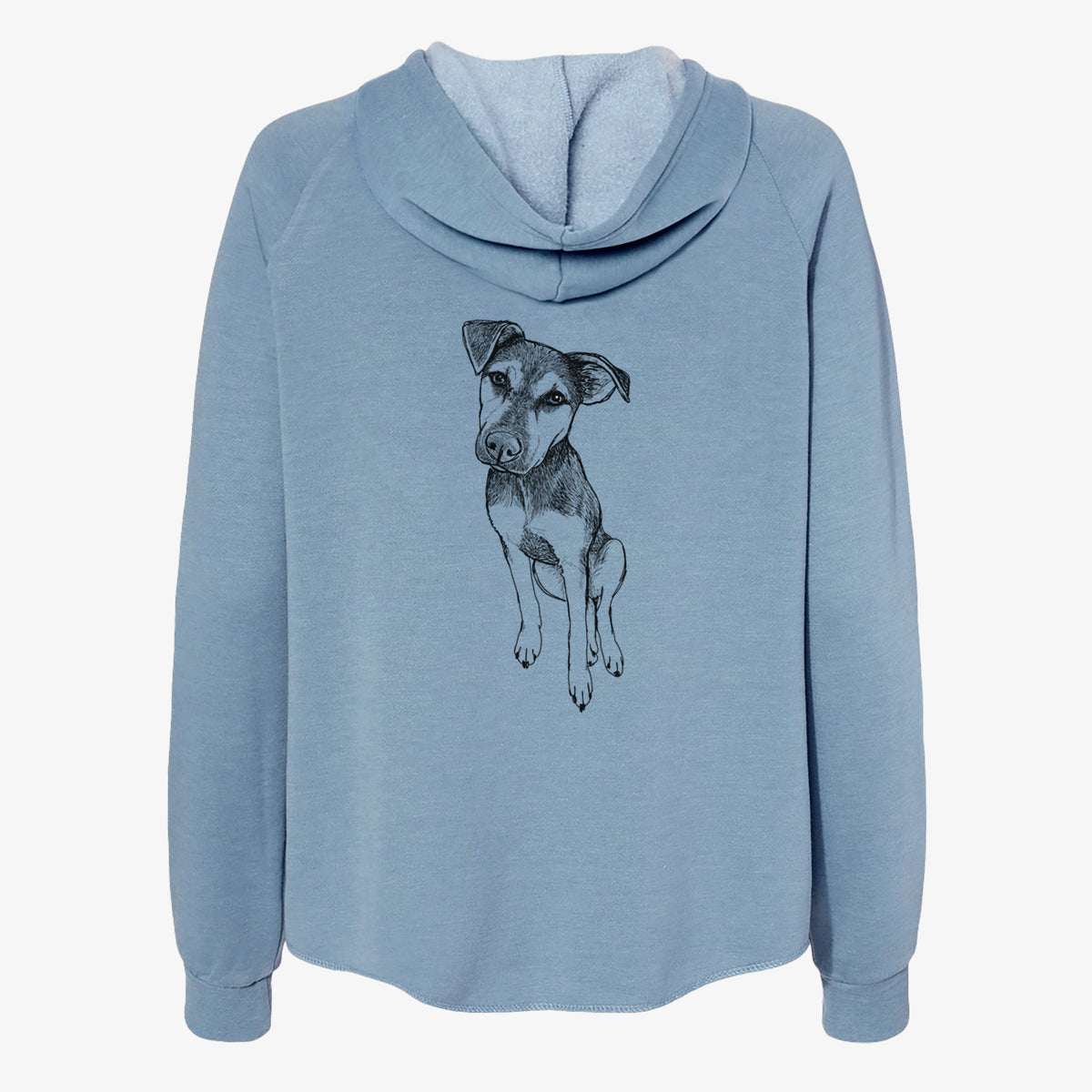 Doodled Tuesday the Mixed Breed - Women's Cali Wave Zip-Up Sweatshirt