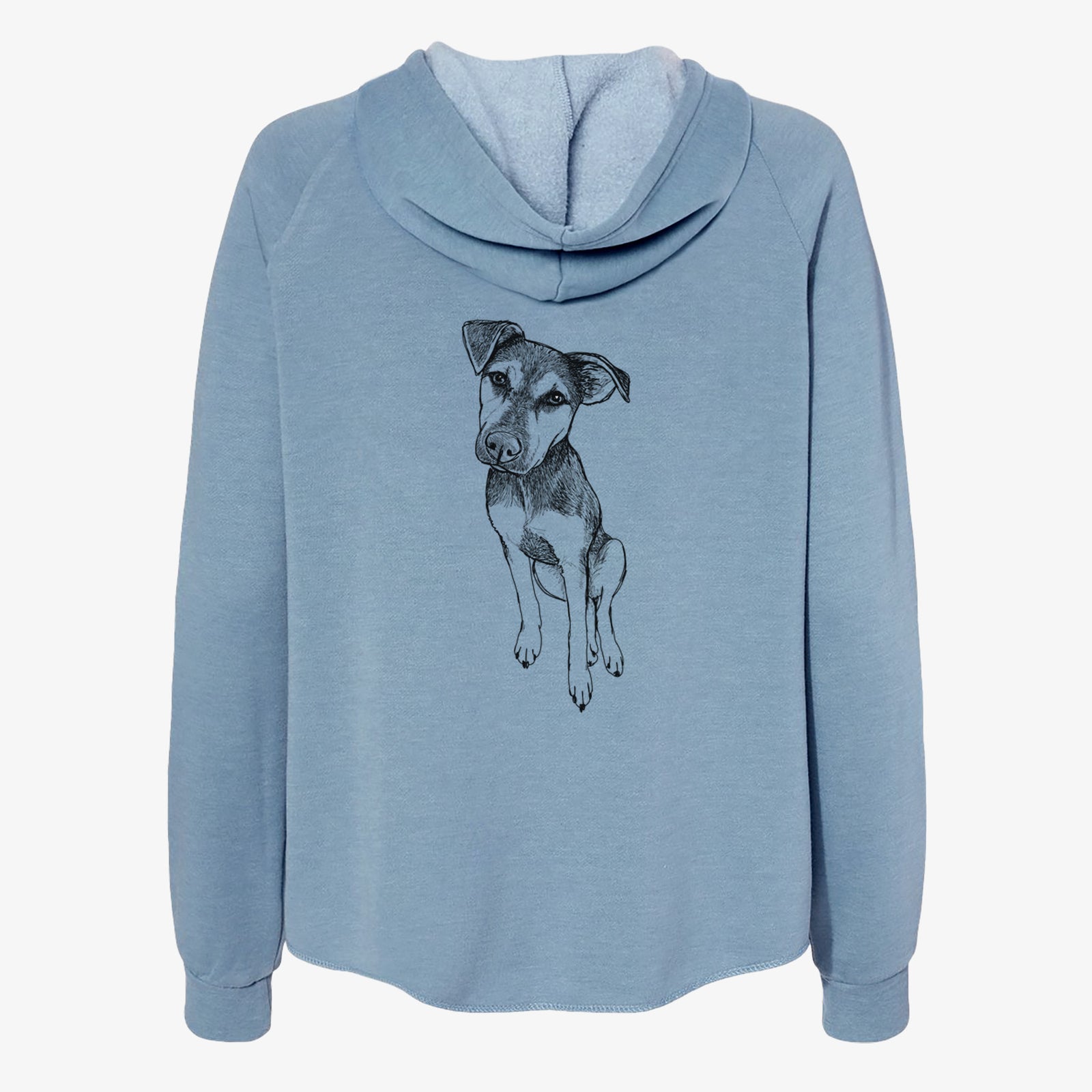 Doodled Tuesday the Mixed Breed - Women's Cali Wave Zip-Up Sweatshirt