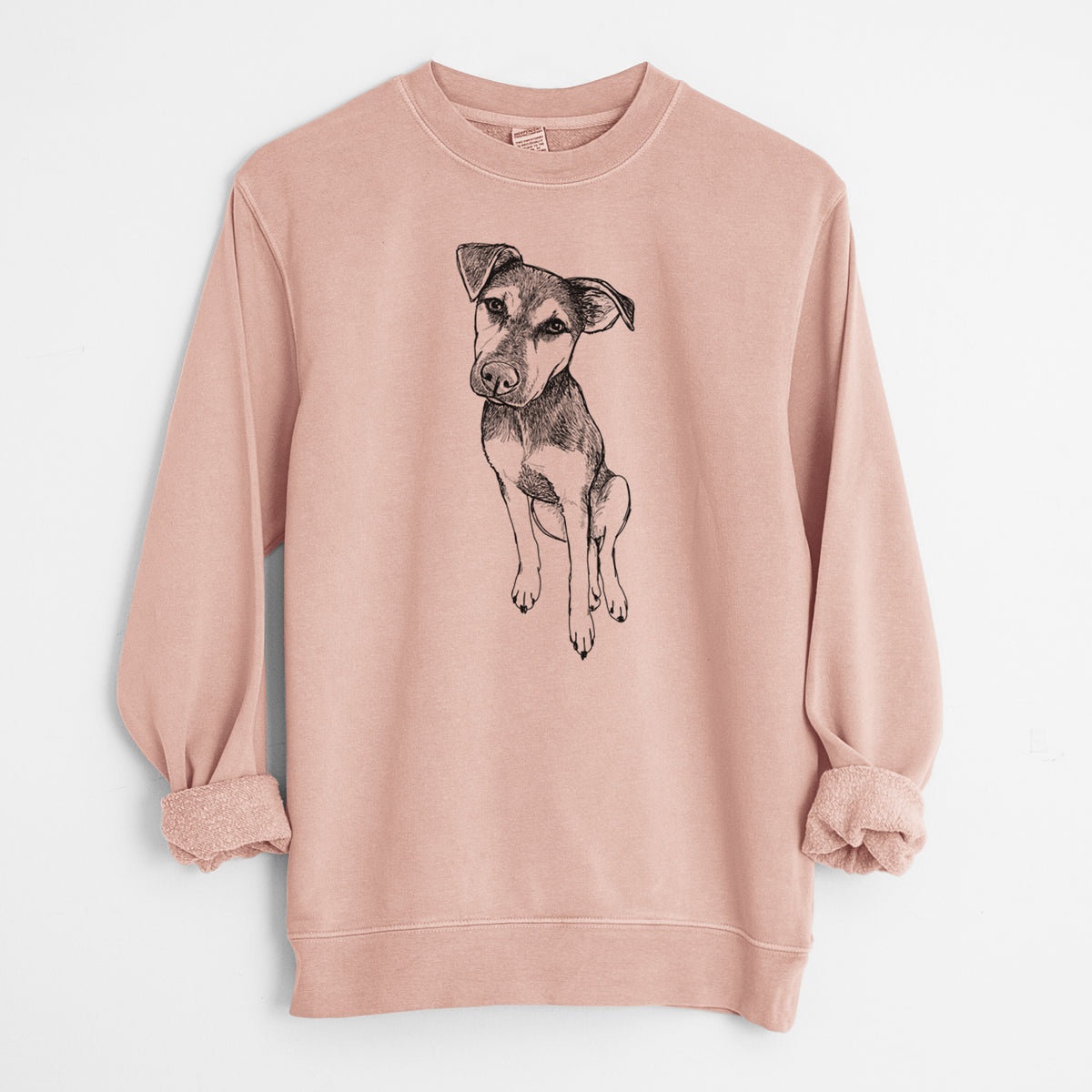 Doodled Tuesday the Mixed Breed - Unisex Pigment Dyed Crew Sweatshirt