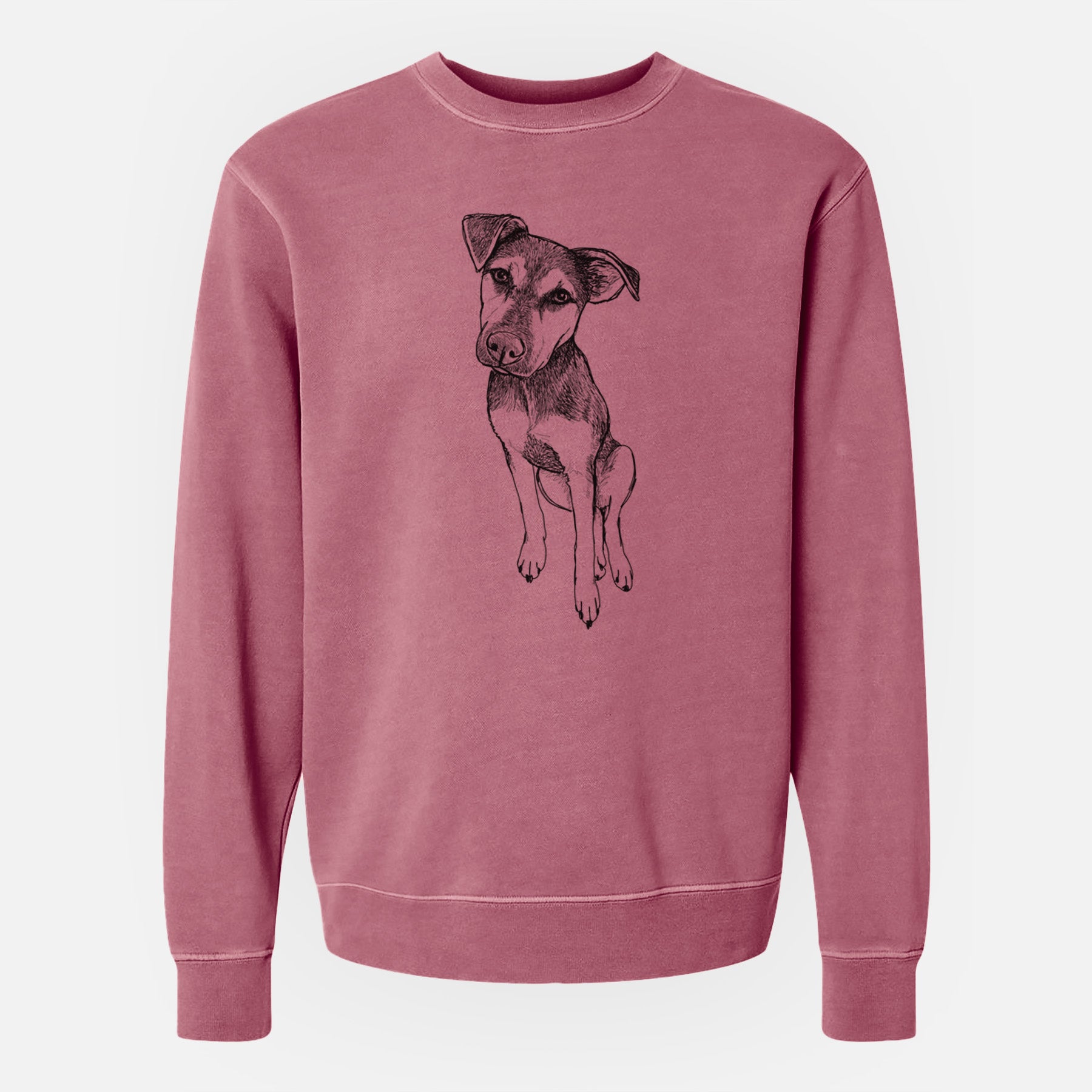 Doodled Tuesday the Mixed Breed - Unisex Pigment Dyed Crew Sweatshirt