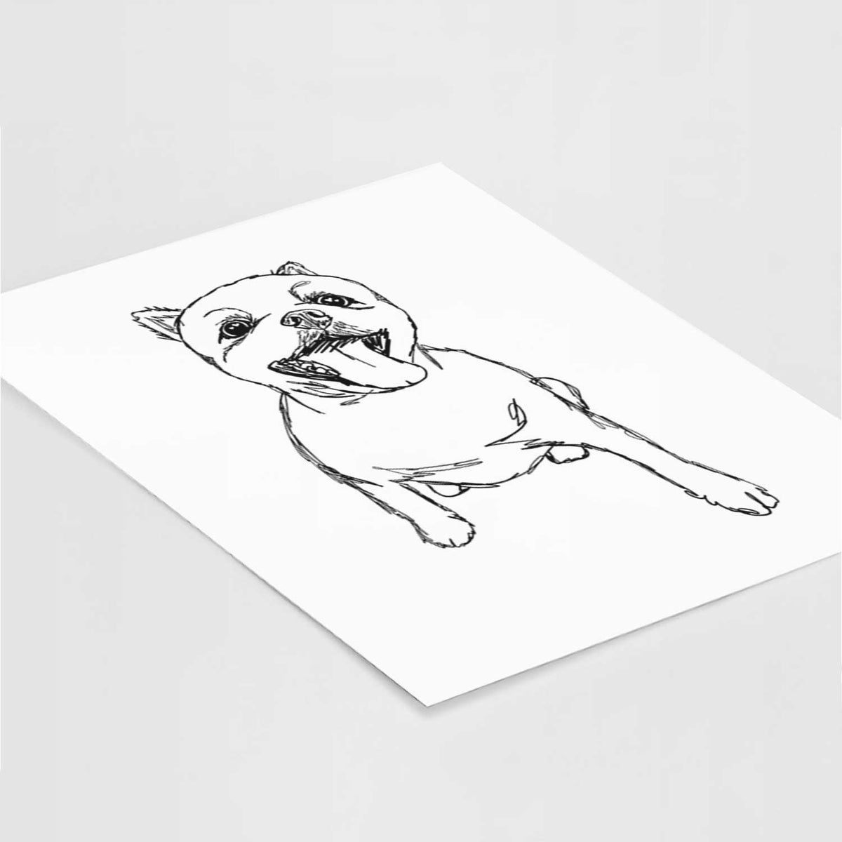 Doodled Tuna the Pomeranian Art Print