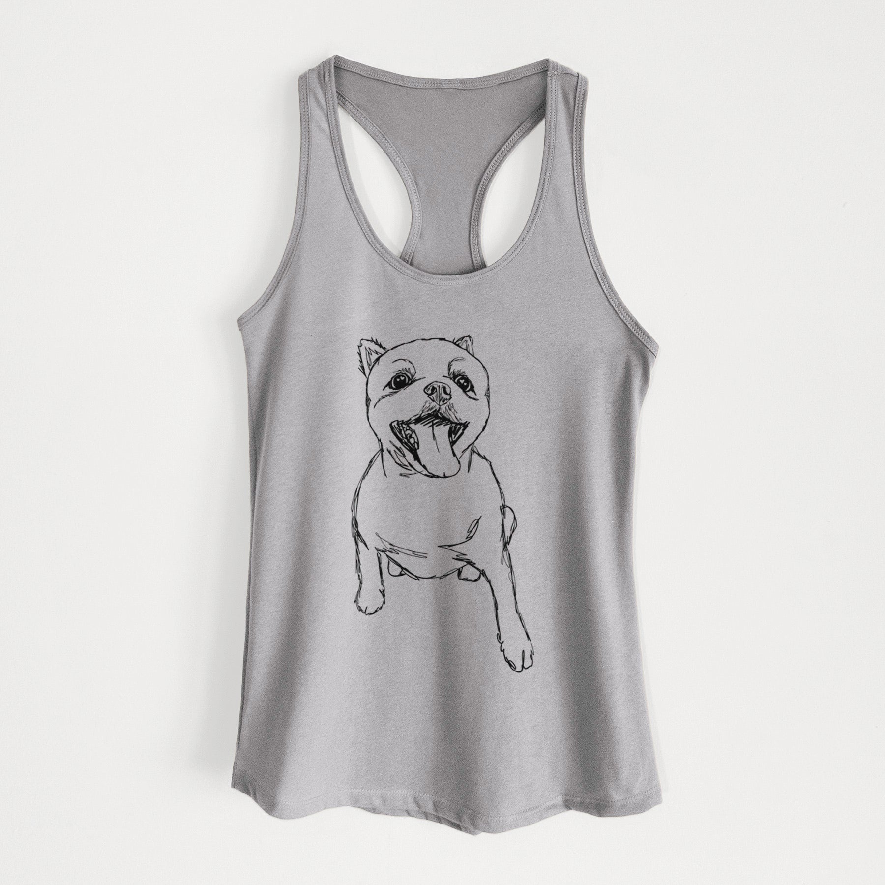 Doodled Tuna the Pomeranian - Women's Racerback Tanktop