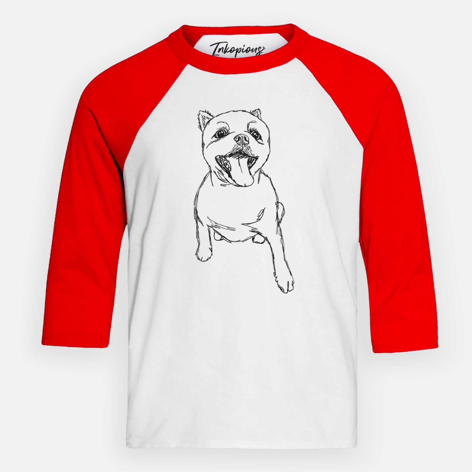 Doodled Tuna the Pomeranian - Youth 3/4 Long Sleeve
