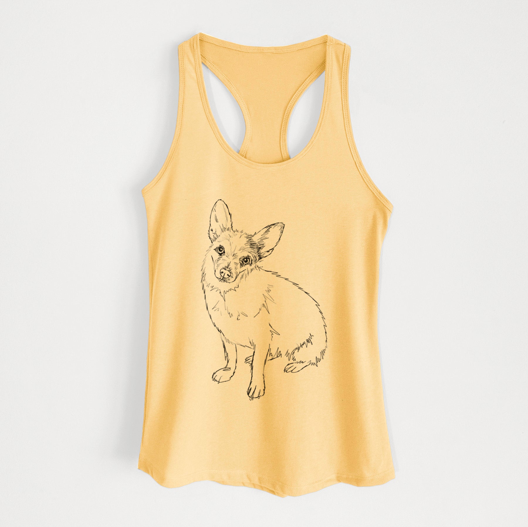 Doodled Tyberius the Jack Chi - Women's Racerback Tanktop