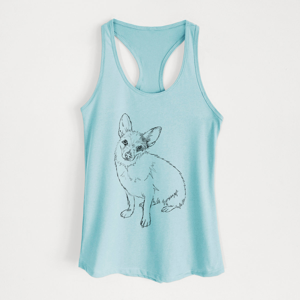 Doodled Tyberius the Jack Chi - Women&#39;s Racerback Tanktop