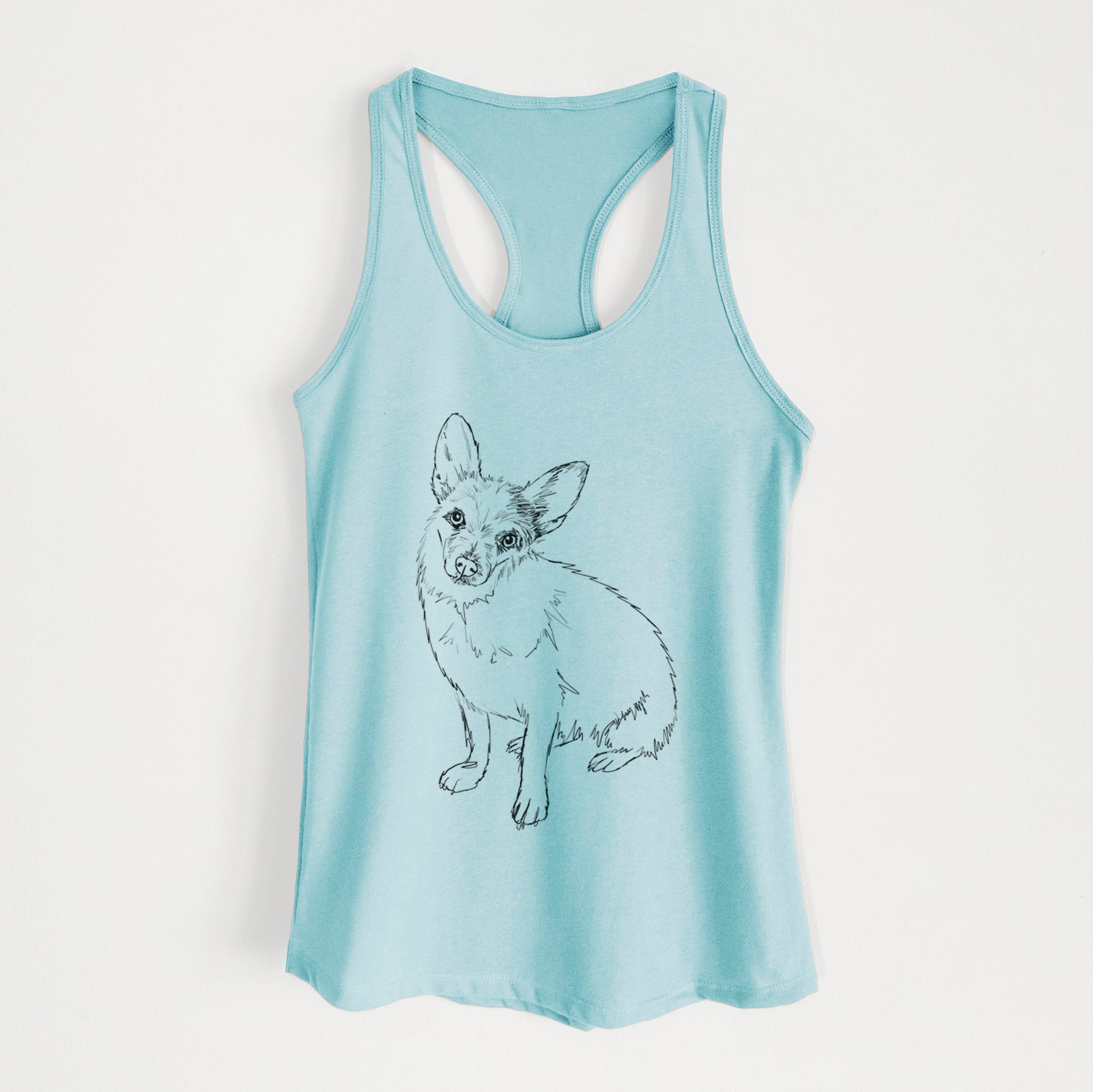 Doodled Tyberius the Jack Chi - Women's Racerback Tanktop