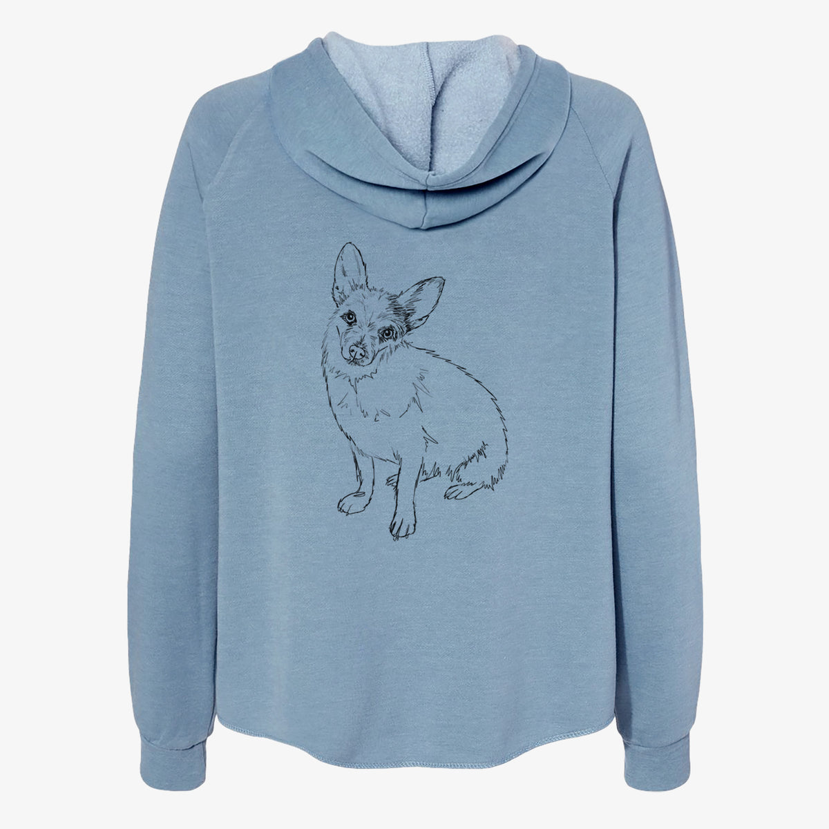 Doodled Tyberius the Jack Chi - Women's Cali Wave Zip-Up Sweatshirt