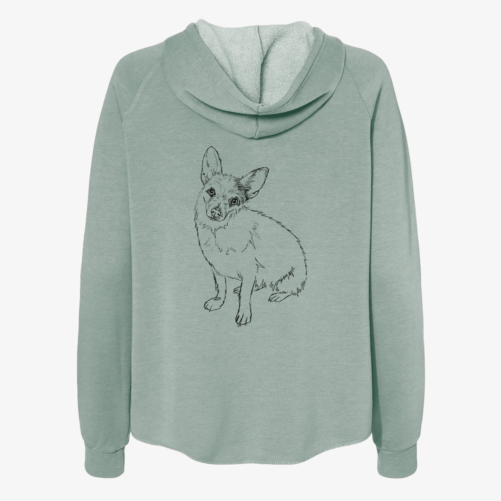 Doodled Tyberius the Jack Chi - Women's Cali Wave Zip-Up Sweatshirt