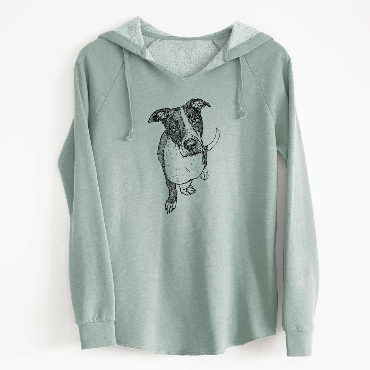 Doodled Vinny the Pitbull - Cali Wave Hooded Sweatshirt
