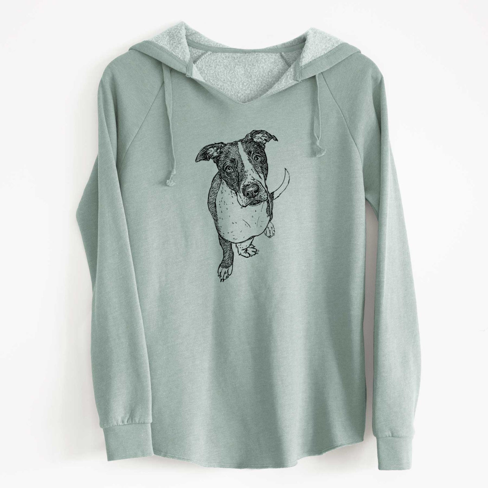 Doodled Vinny the Pitbull - Cali Wave Hooded Sweatshirt