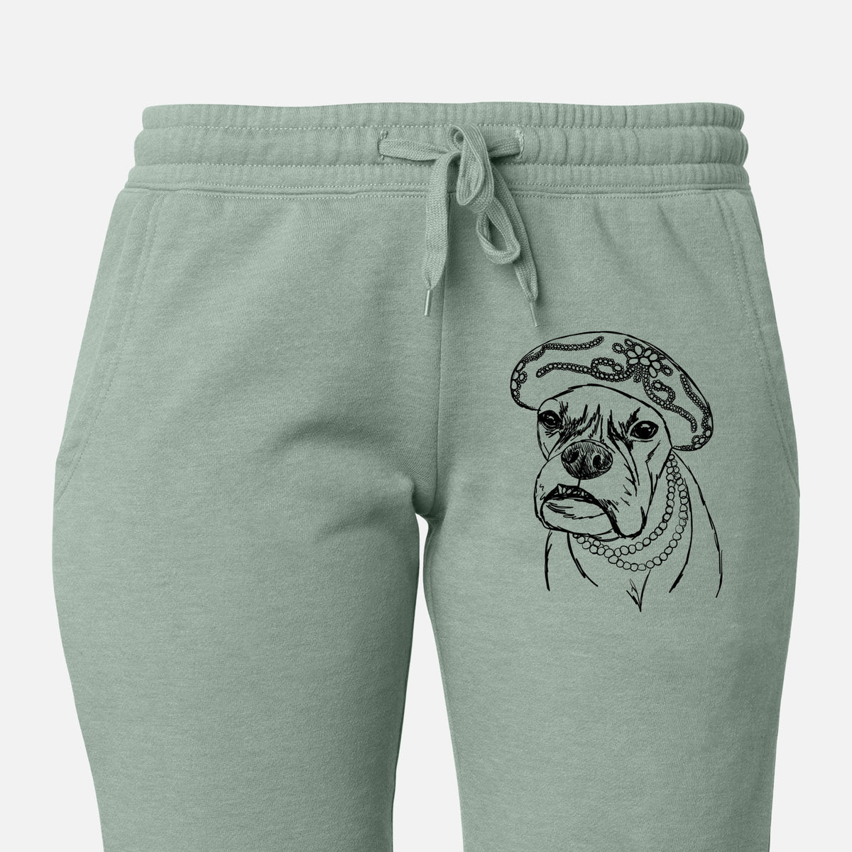 Doodled Violet the Boxer - Women's Cali Wave Joggers