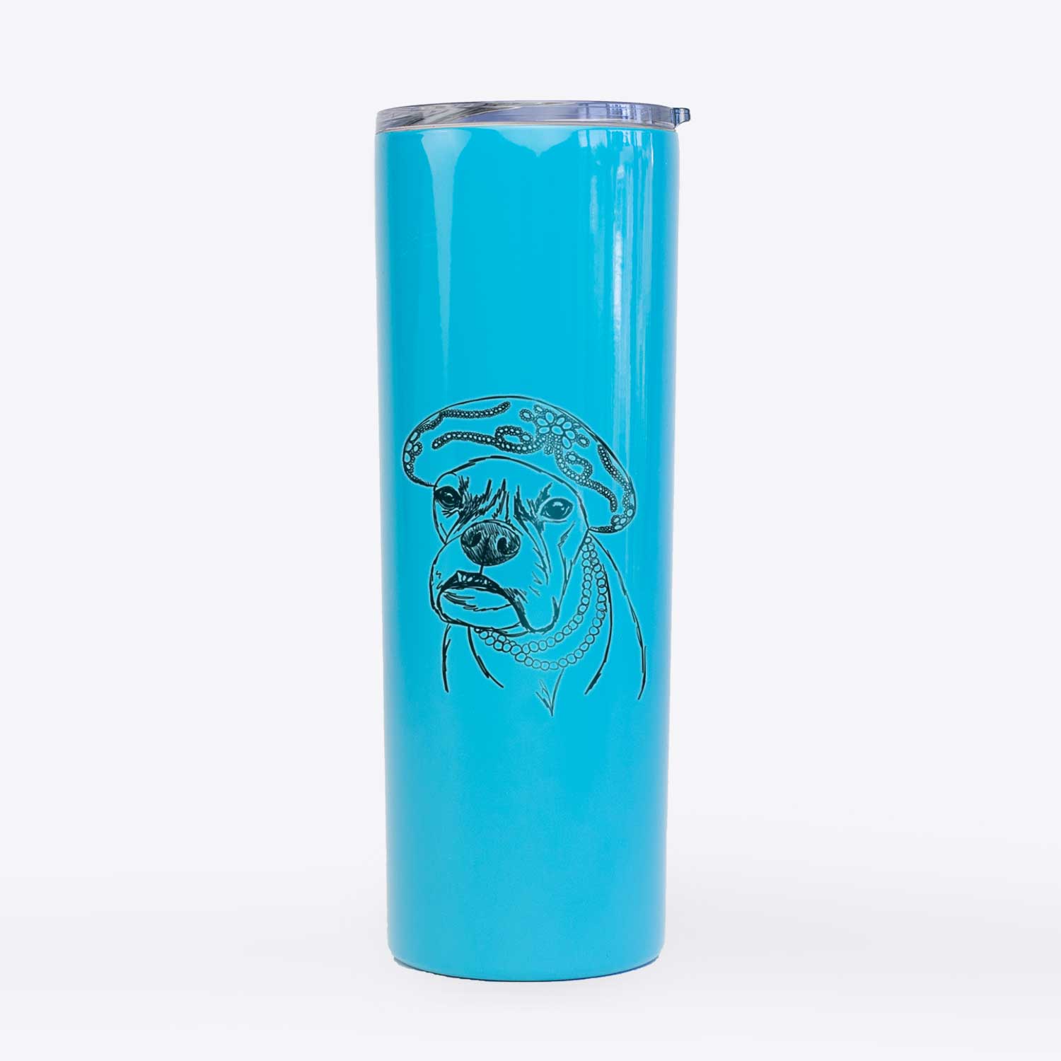 Doodled Violet the Boxer - 20oz Skinny Tumbler