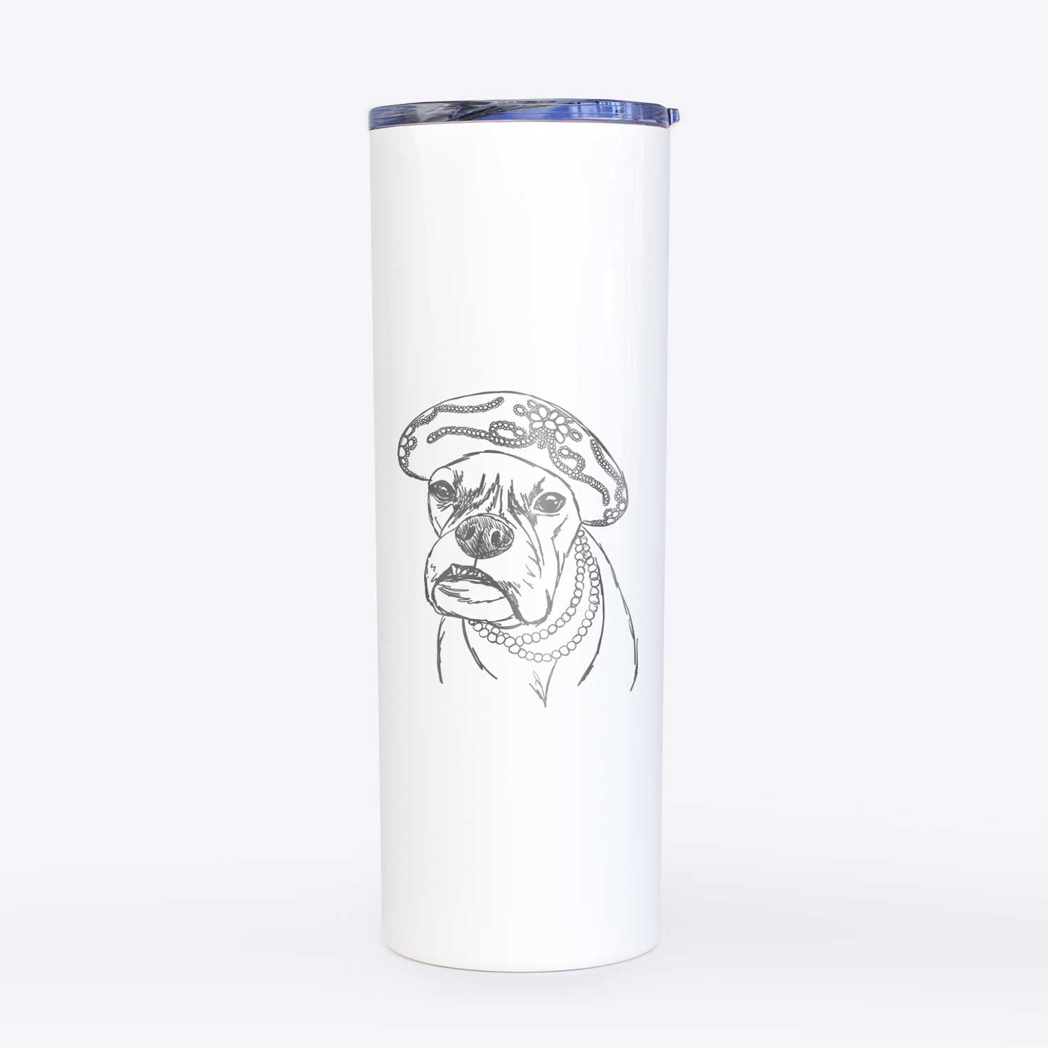 Doodled Violet the Boxer - 20oz Skinny Tumbler