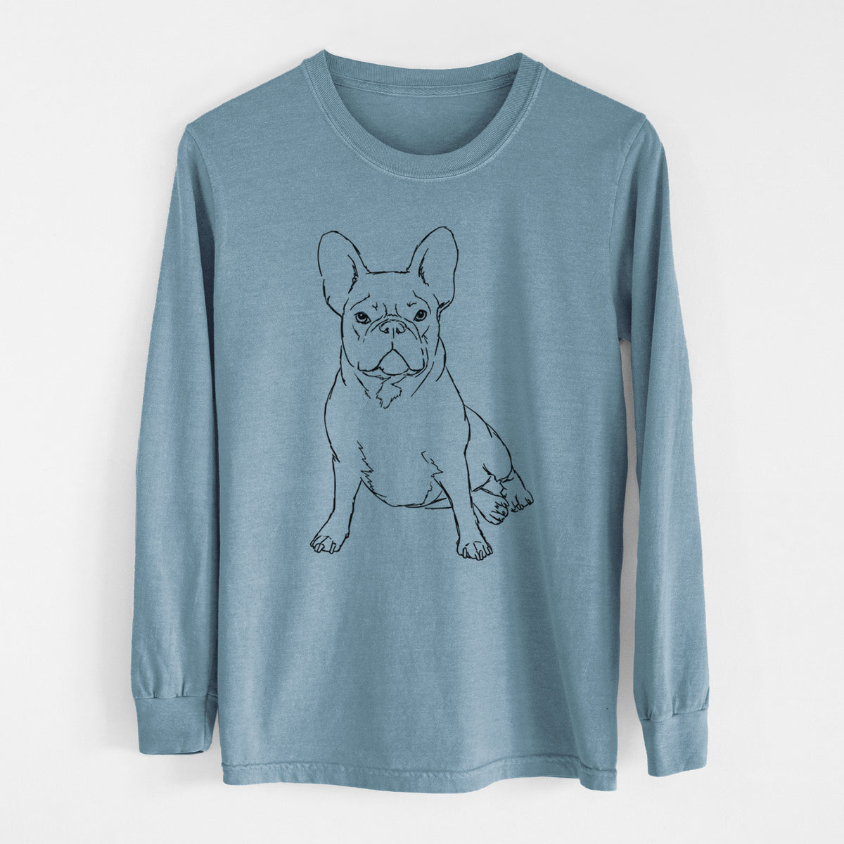 Doodled Violet the French Bulldog - Heavyweight 100% Cotton Long Sleeve