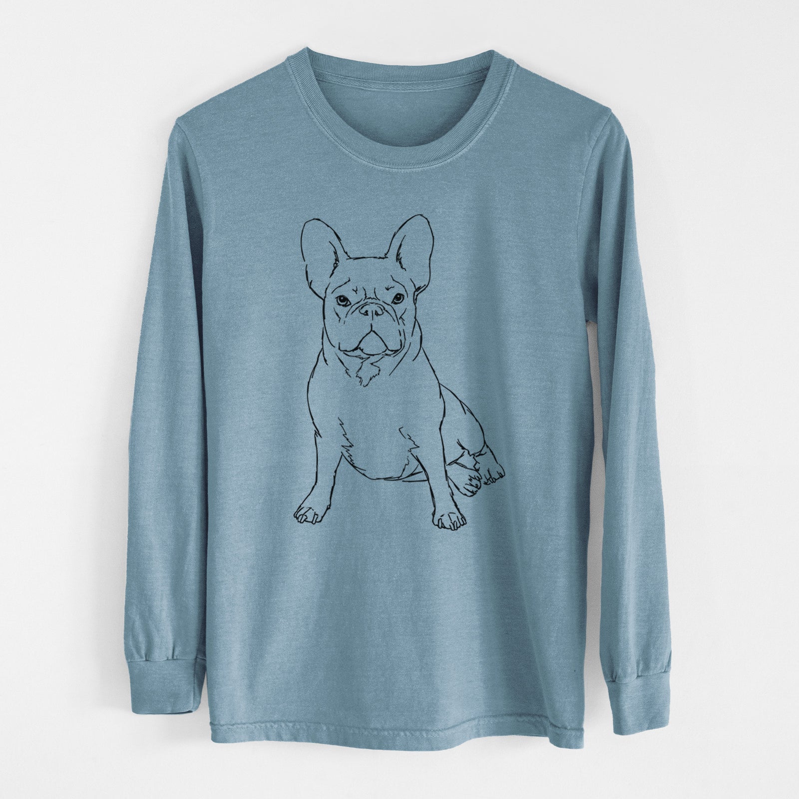 Doodled Violet the French Bulldog - Heavyweight 100% Cotton Long Sleeve