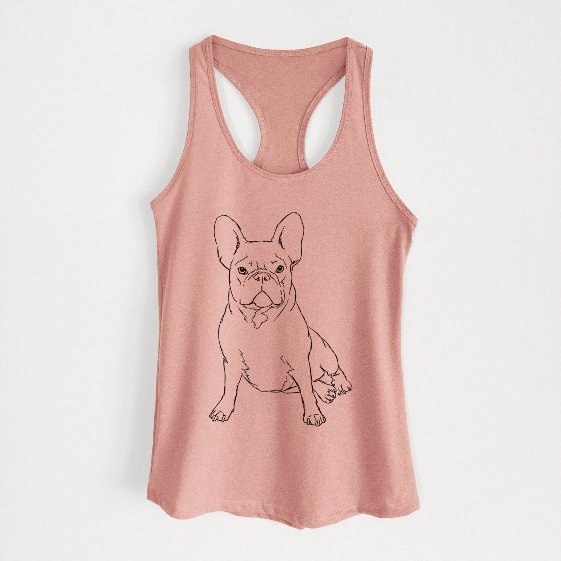 Doodled Violet the French Bulldog - Women's Racerback Tanktop