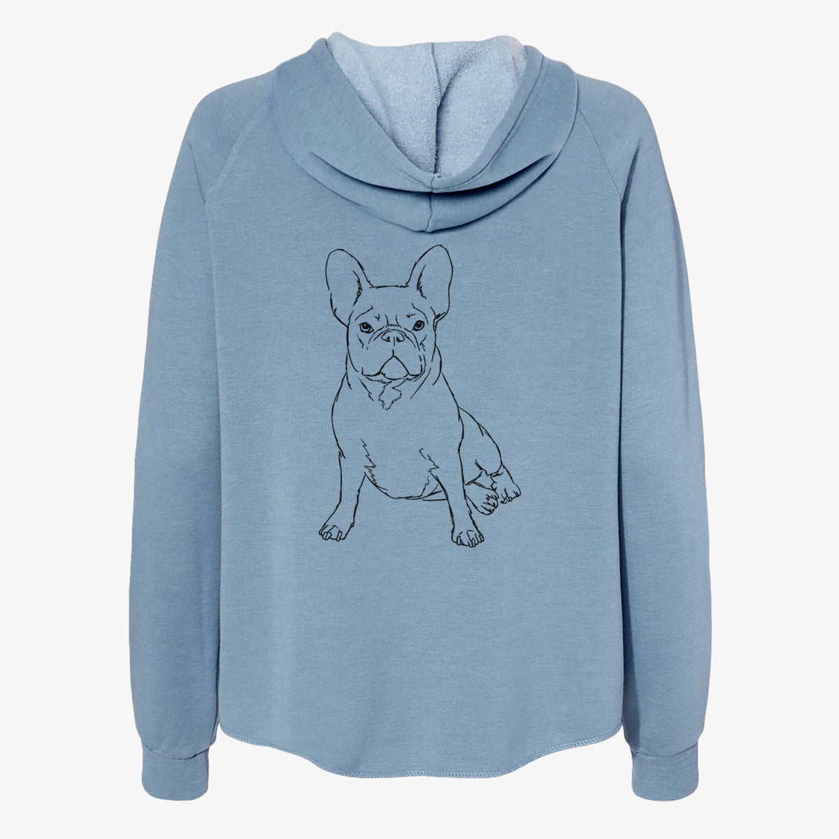 Doodled Violet the French Bulldog - Women's Cali Wave Zip-Up Sweatshirt