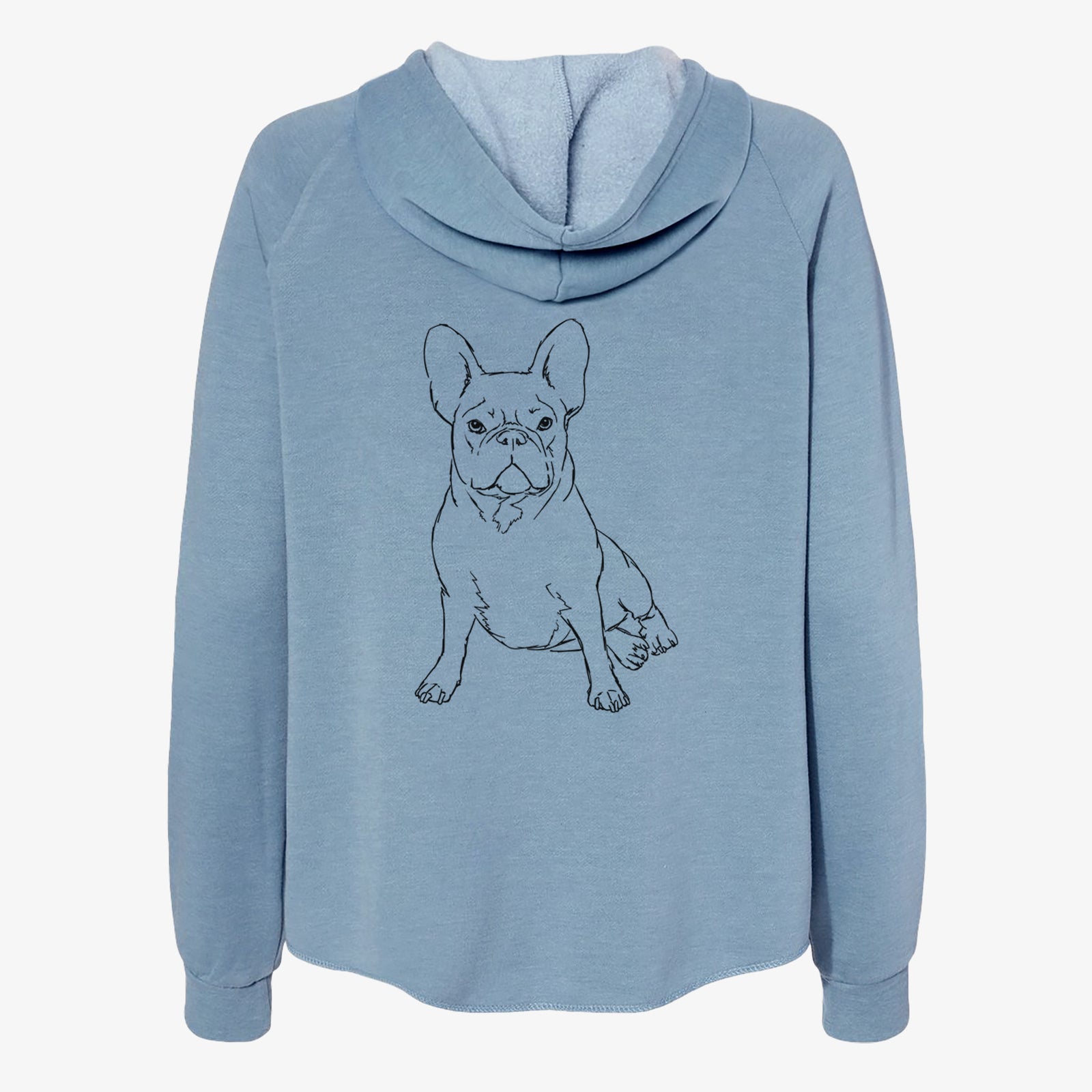 Doodled Violet the French Bulldog - Women's Cali Wave Zip-Up Sweatshirt