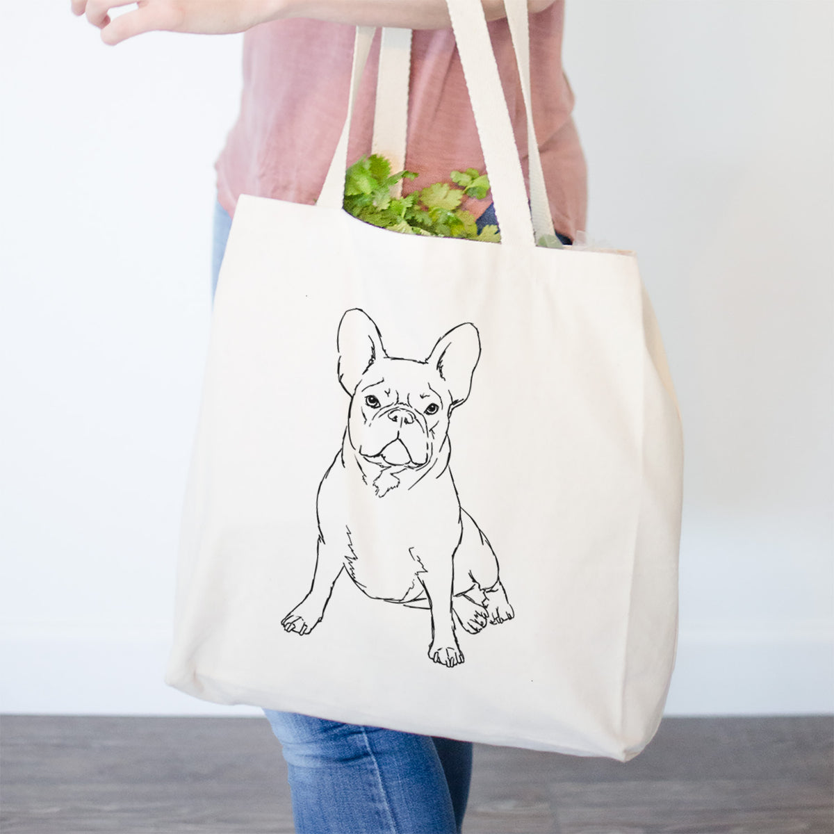 Doodled Violet the French Bulldog - Tote Bag