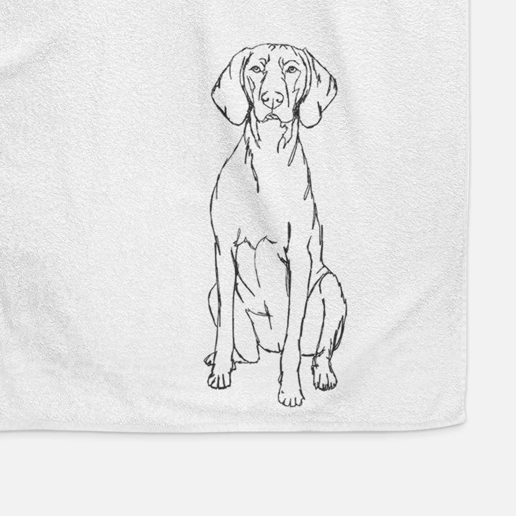 Doodled Vizsla Decorative Hand Towel