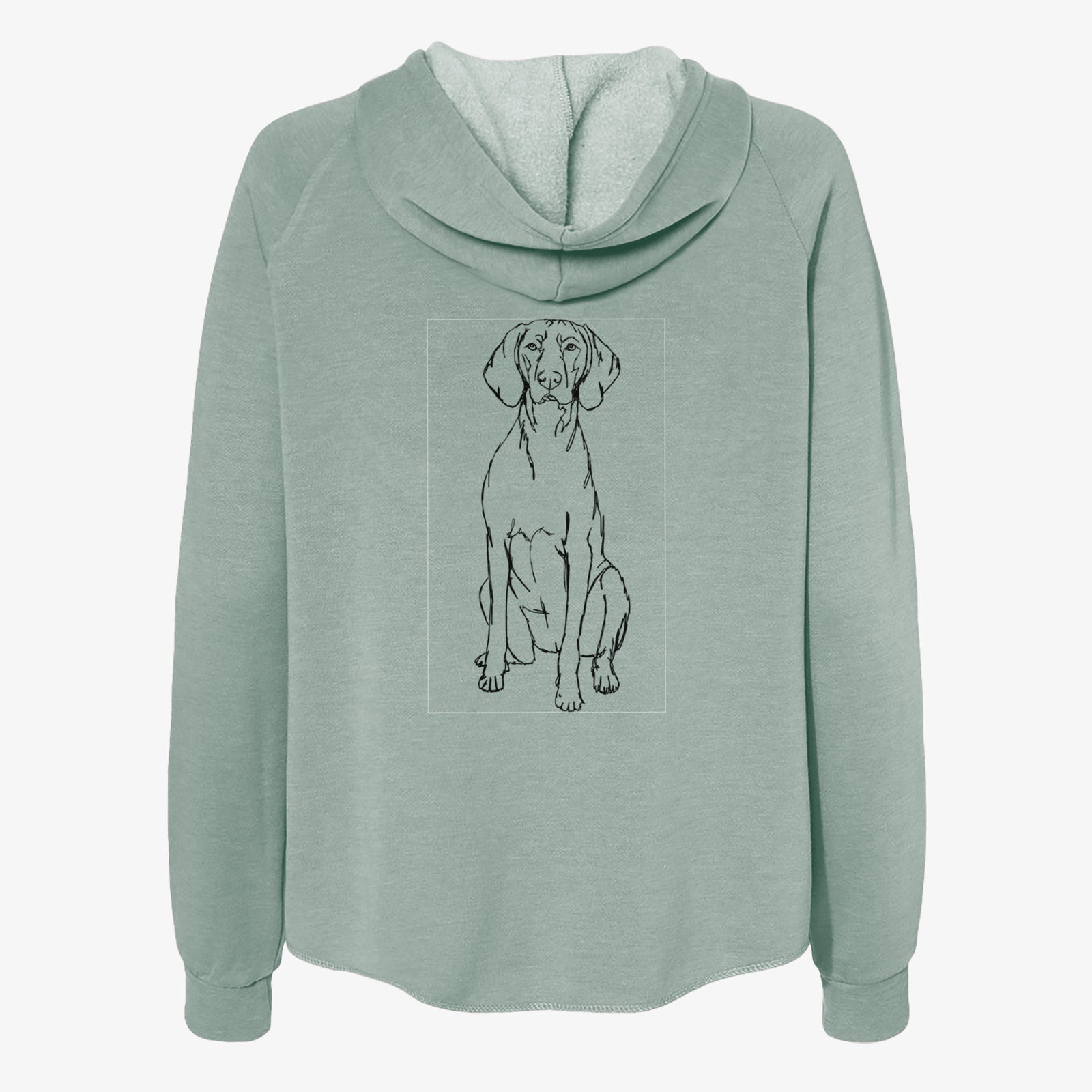 Doodled Vizsla - Women's Cali Wave Zip-Up Sweatshirt