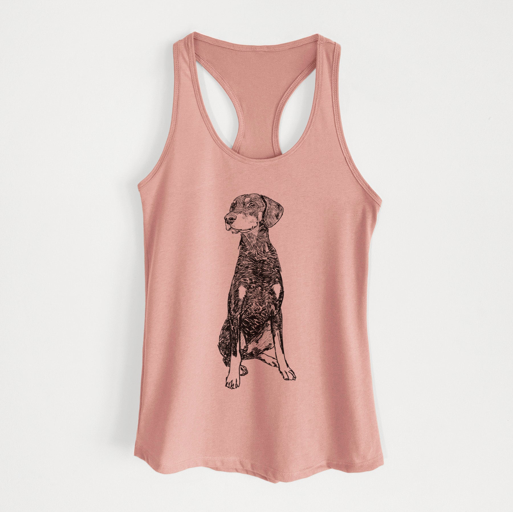 Doodled Whiskey the Doberman Pinscher - Women's Racerback Tanktop