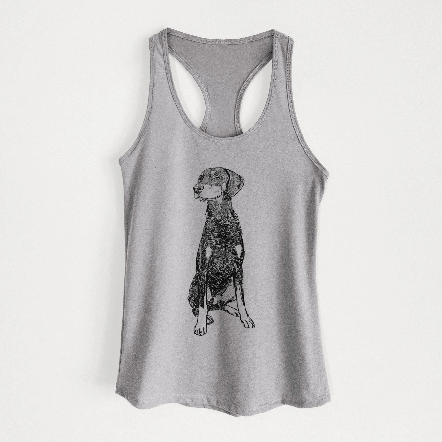 Doodled Whiskey the Doberman Pinscher - Women's Racerback Tanktop