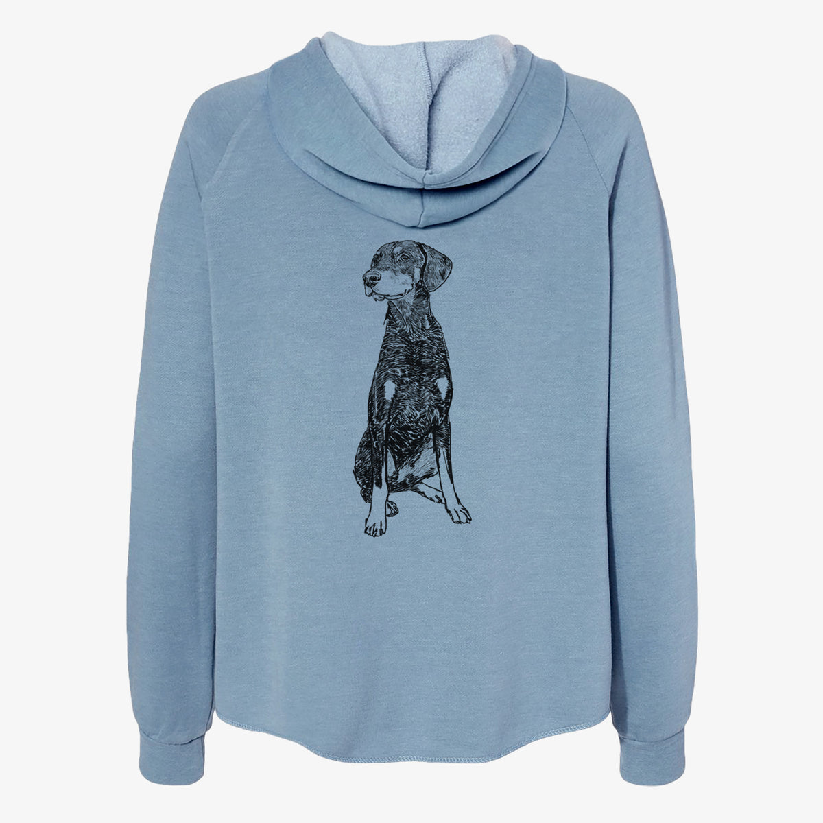 Doodled Whiskey the Doberman Pinscher - Women's Cali Wave Zip-Up Sweatshirt