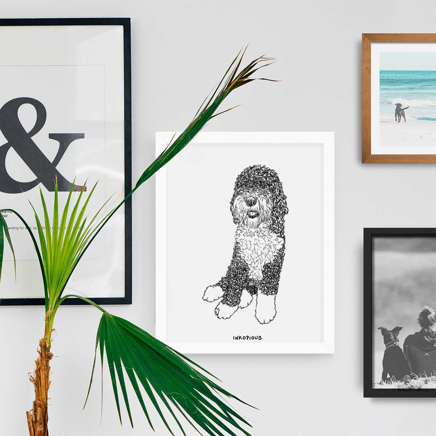 Doodled Whittaker the Sheepadoodle Art Print