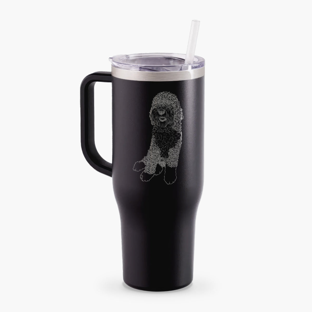 Doodled Whittaker the Sheepadoodle - 40oz Tumbler with Handle