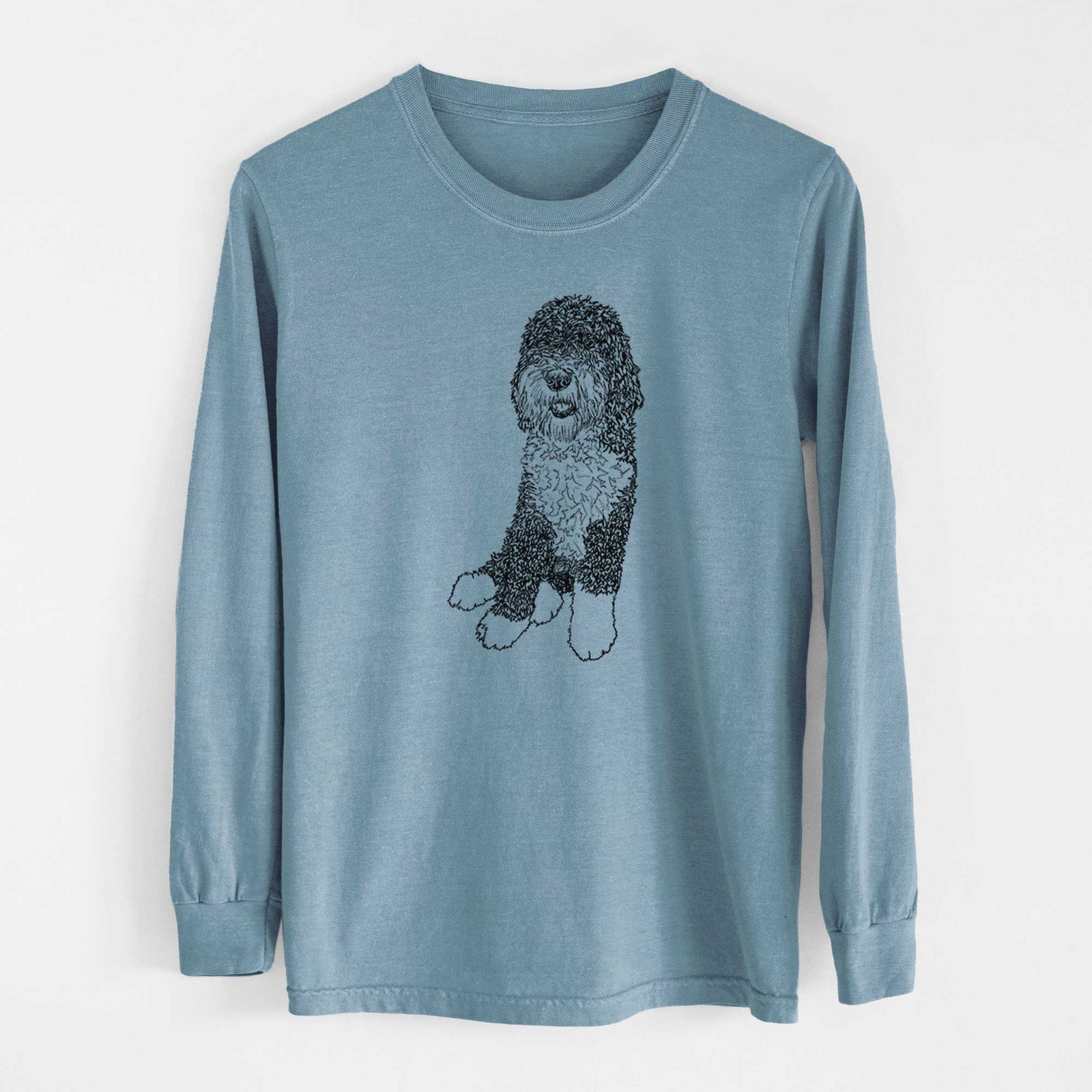 Doodled Whittaker the Sheepadoodle - Heavyweight 100% Cotton Long Sleeve