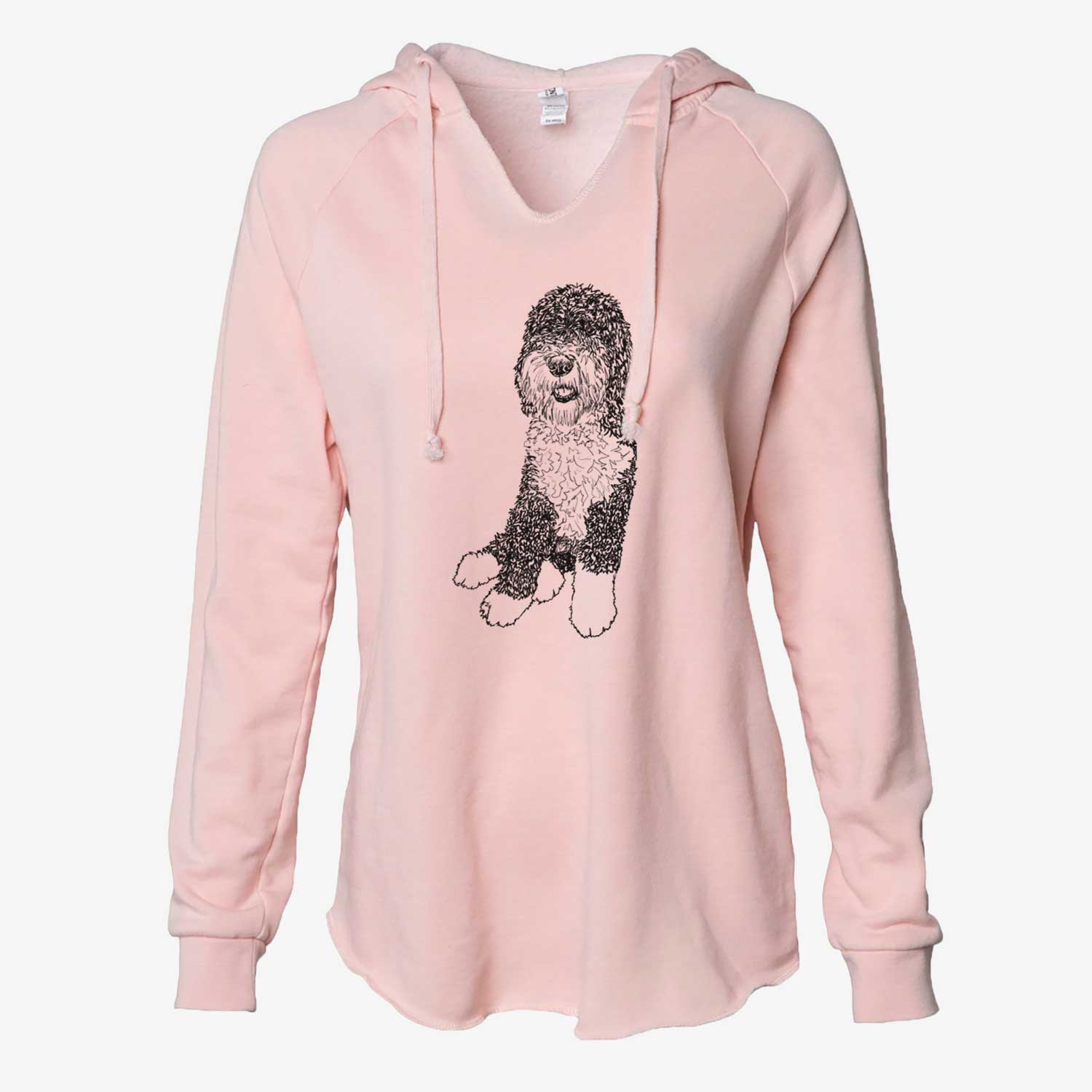 Doodled Whittaker the Sheepadoodle - Cali Wave Hooded Sweatshirt