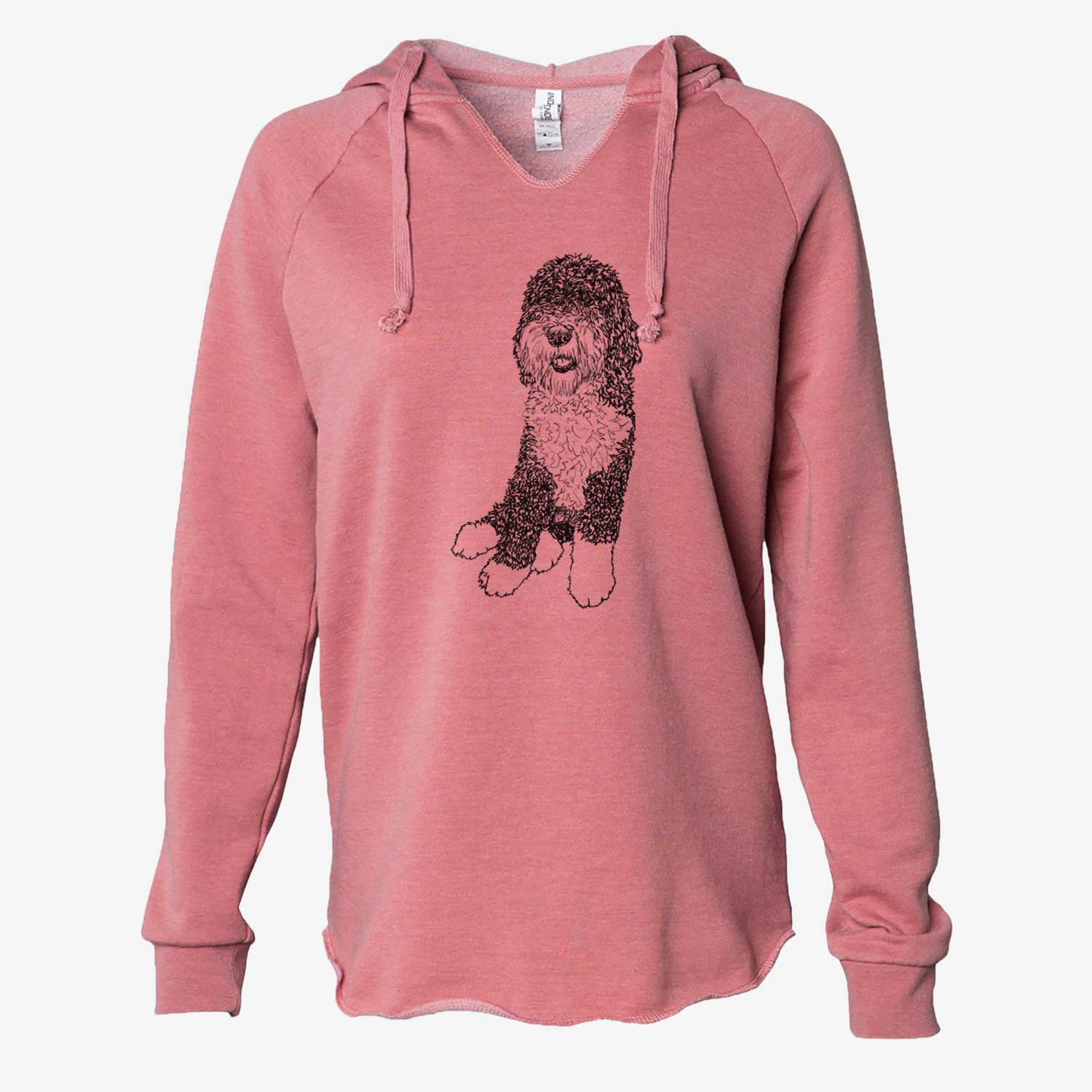 Doodled Whittaker the Sheepadoodle - Cali Wave Hooded Sweatshirt