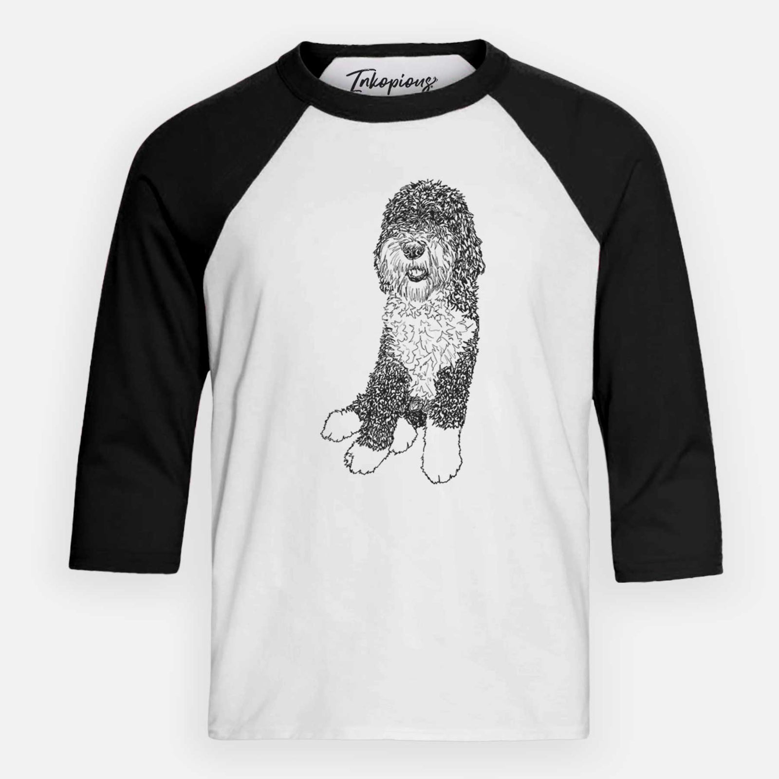 Doodled Whittaker the Sheepadoodle - Youth 3/4 Long Sleeve