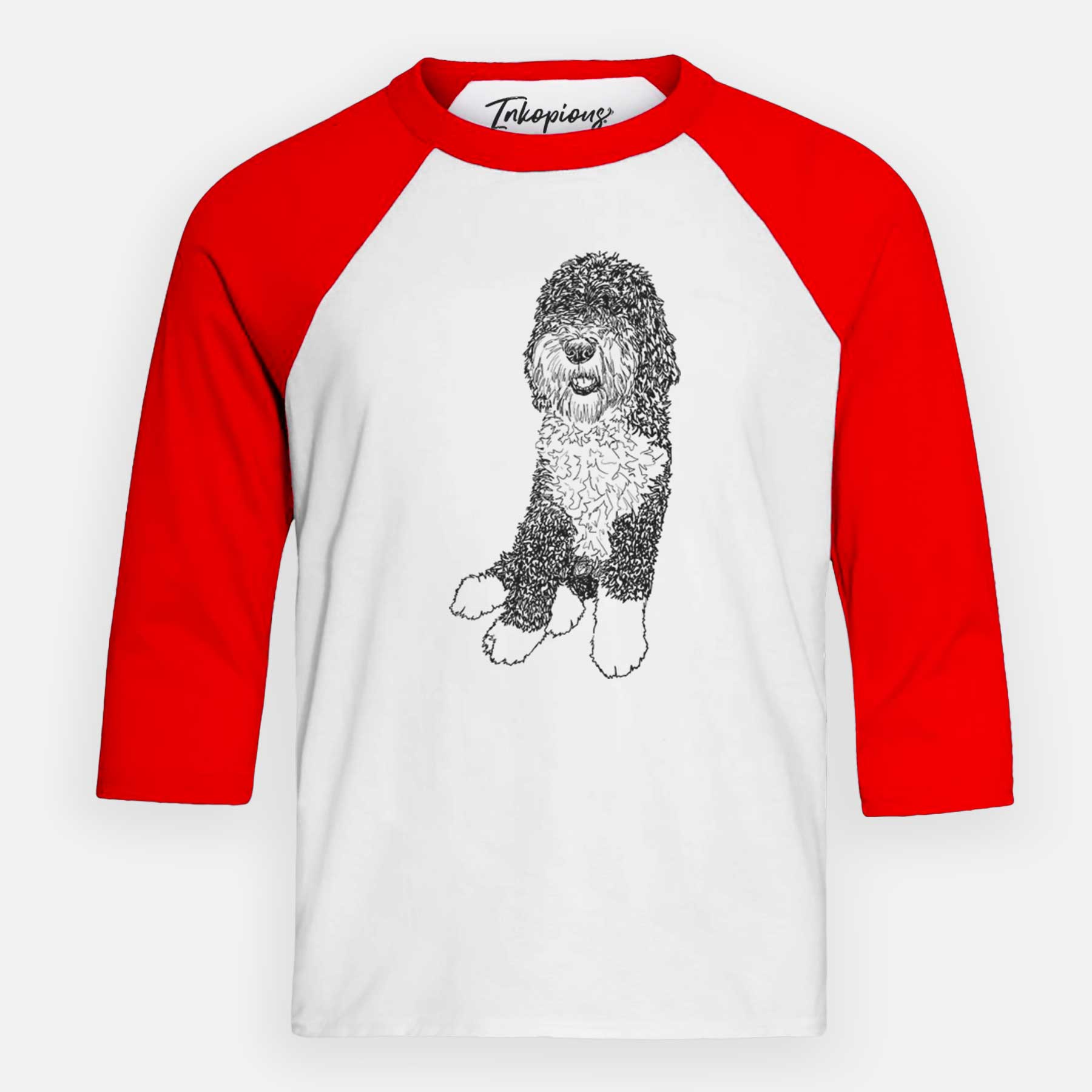 Doodled Whittaker the Sheepadoodle - Youth 3/4 Long Sleeve