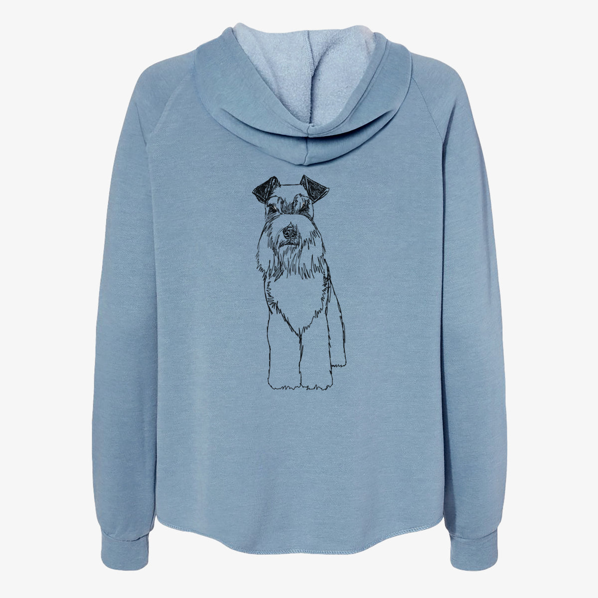 Doodled Wilco the Standard Schnauzer - Women's Cali Wave Zip-Up Sweatshirt