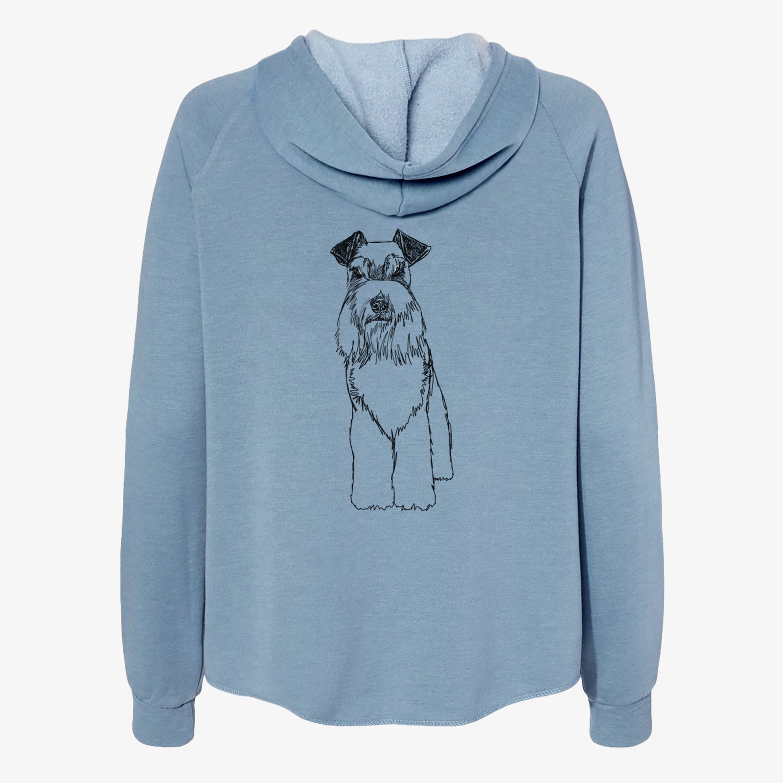 Doodled Wilco the Standard Schnauzer - Women's Cali Wave Zip-Up Sweatshirt