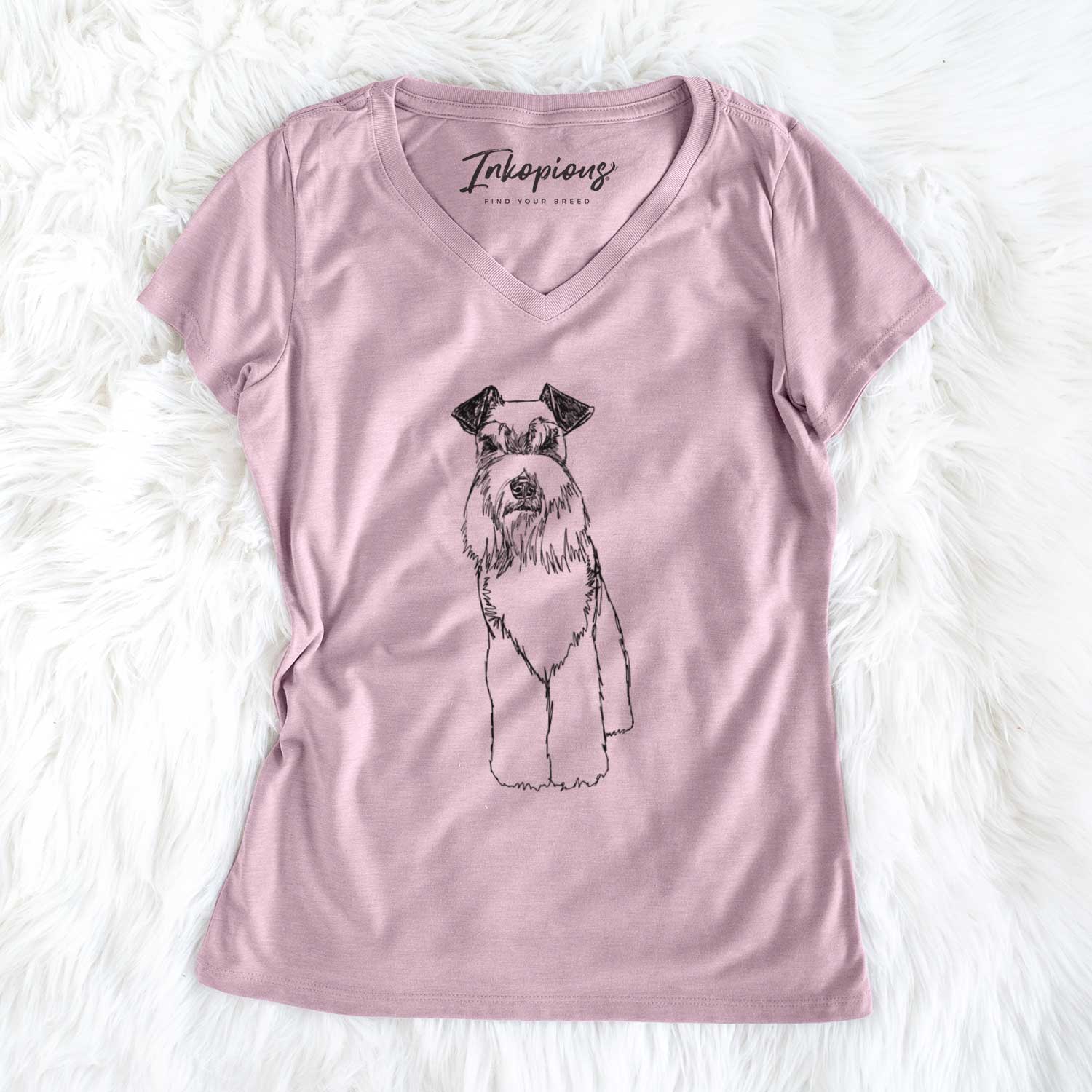 Doodled Wilco the Standard Schnauzer - Women's V-neck Shirt