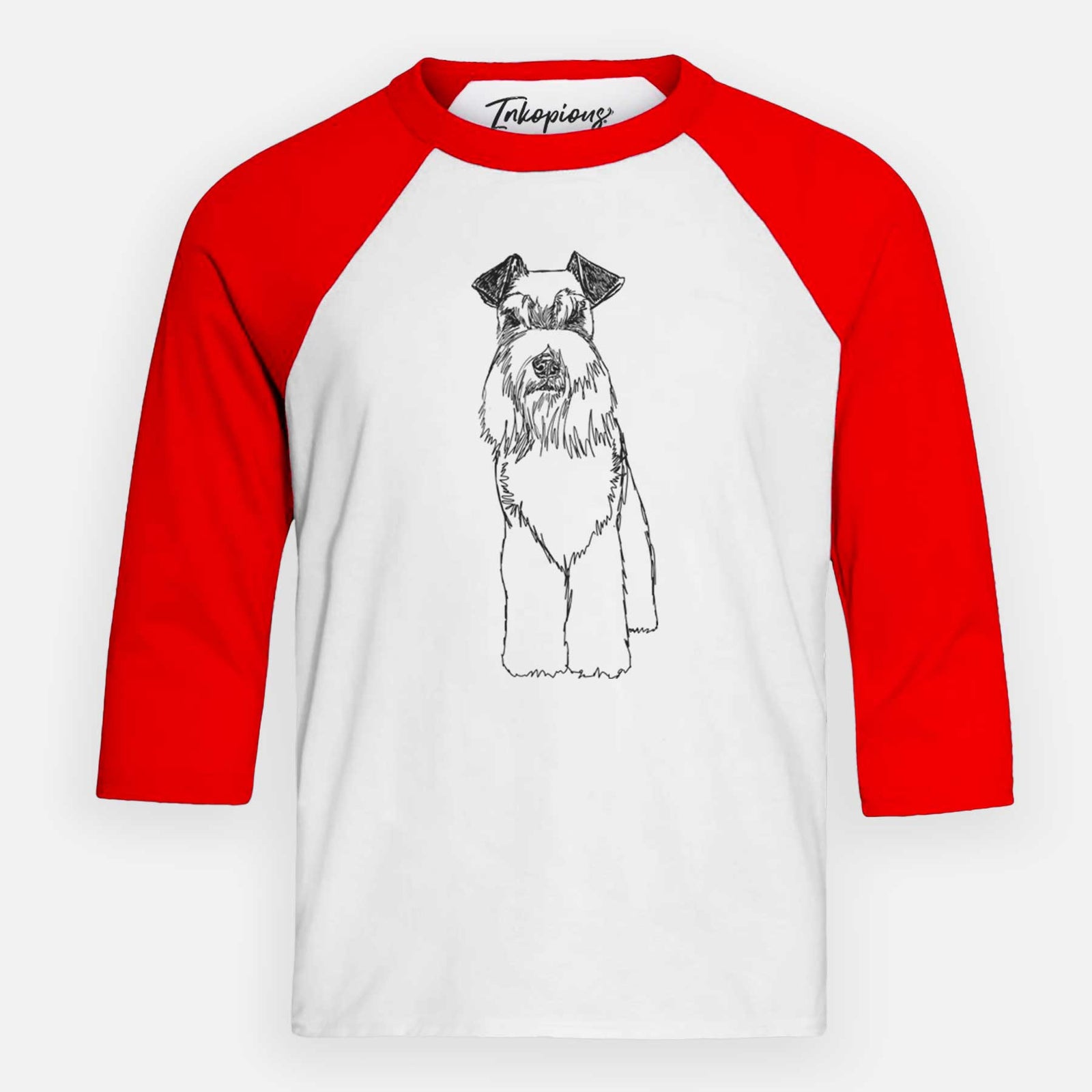 Doodled Wilco the Standard Schnauzer - Youth 3/4 Long Sleeve