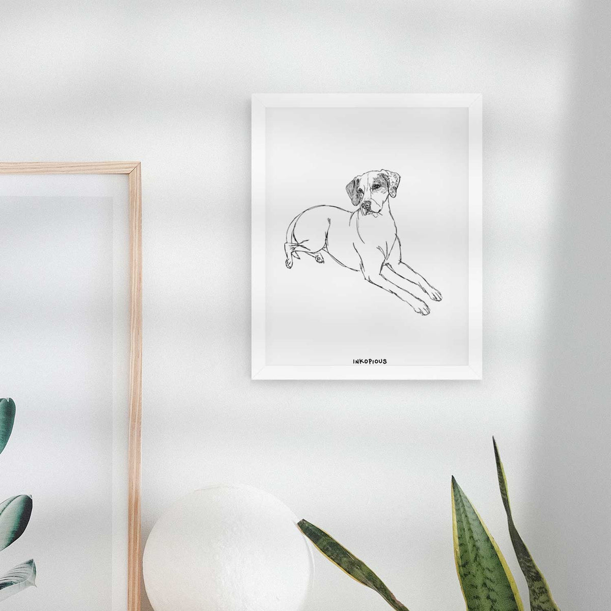 Doodled Willow the English Pointer Art Print