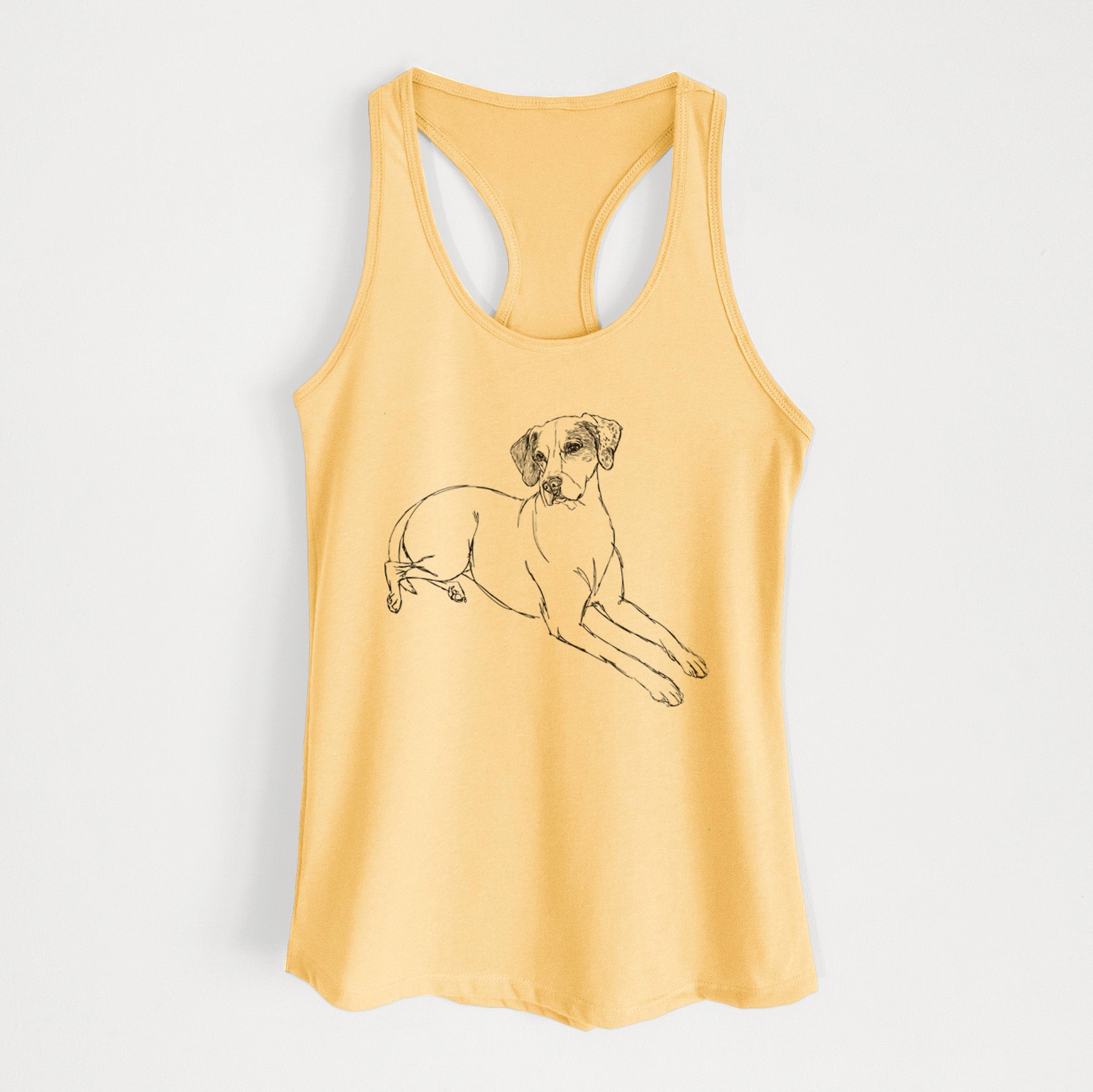 Doodled Willow the English Pointer - Women's Racerback Tanktop