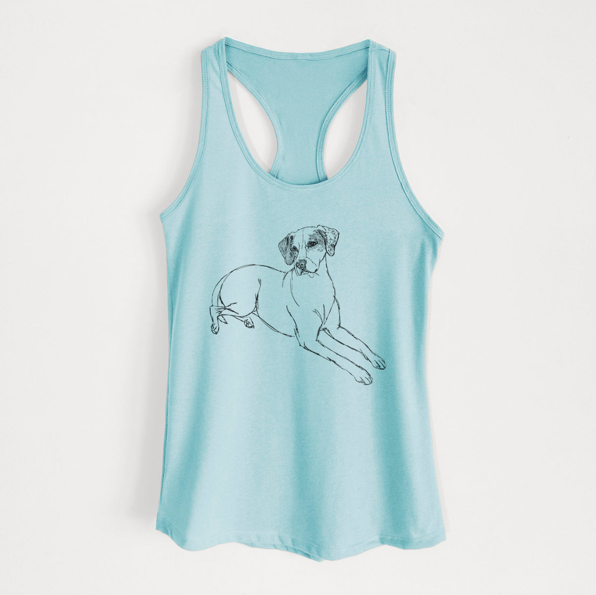 Doodled Willow the English Pointer - Women&#39;s Racerback Tanktop