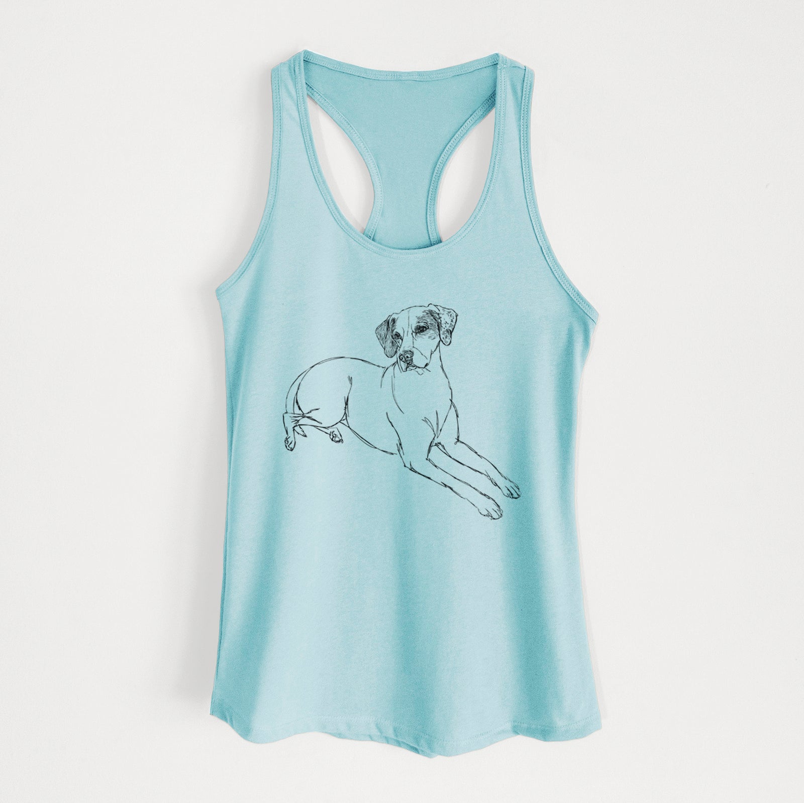 Doodled Willow the English Pointer - Women's Racerback Tanktop