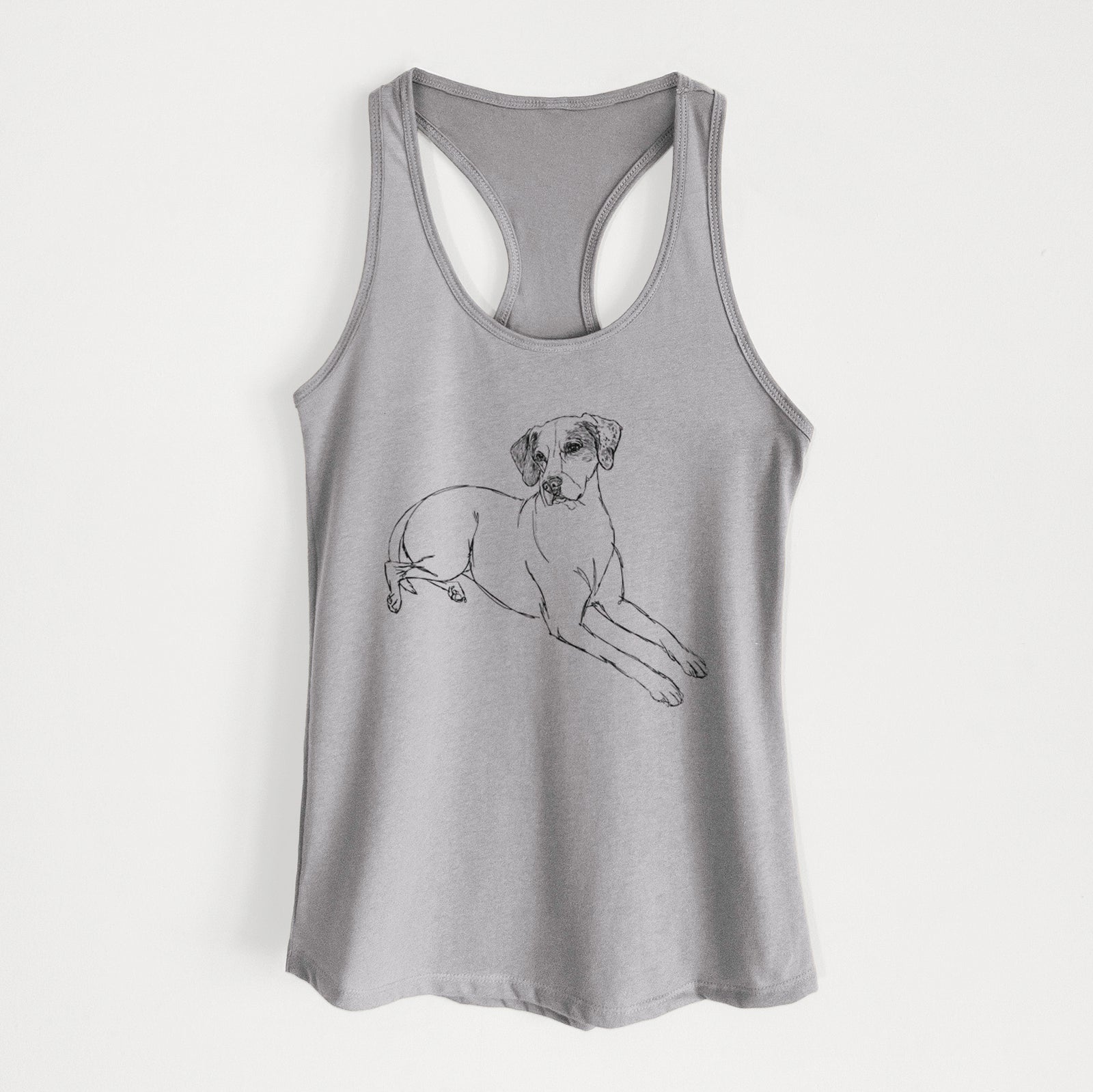 Doodled Willow the English Pointer - Women's Racerback Tanktop