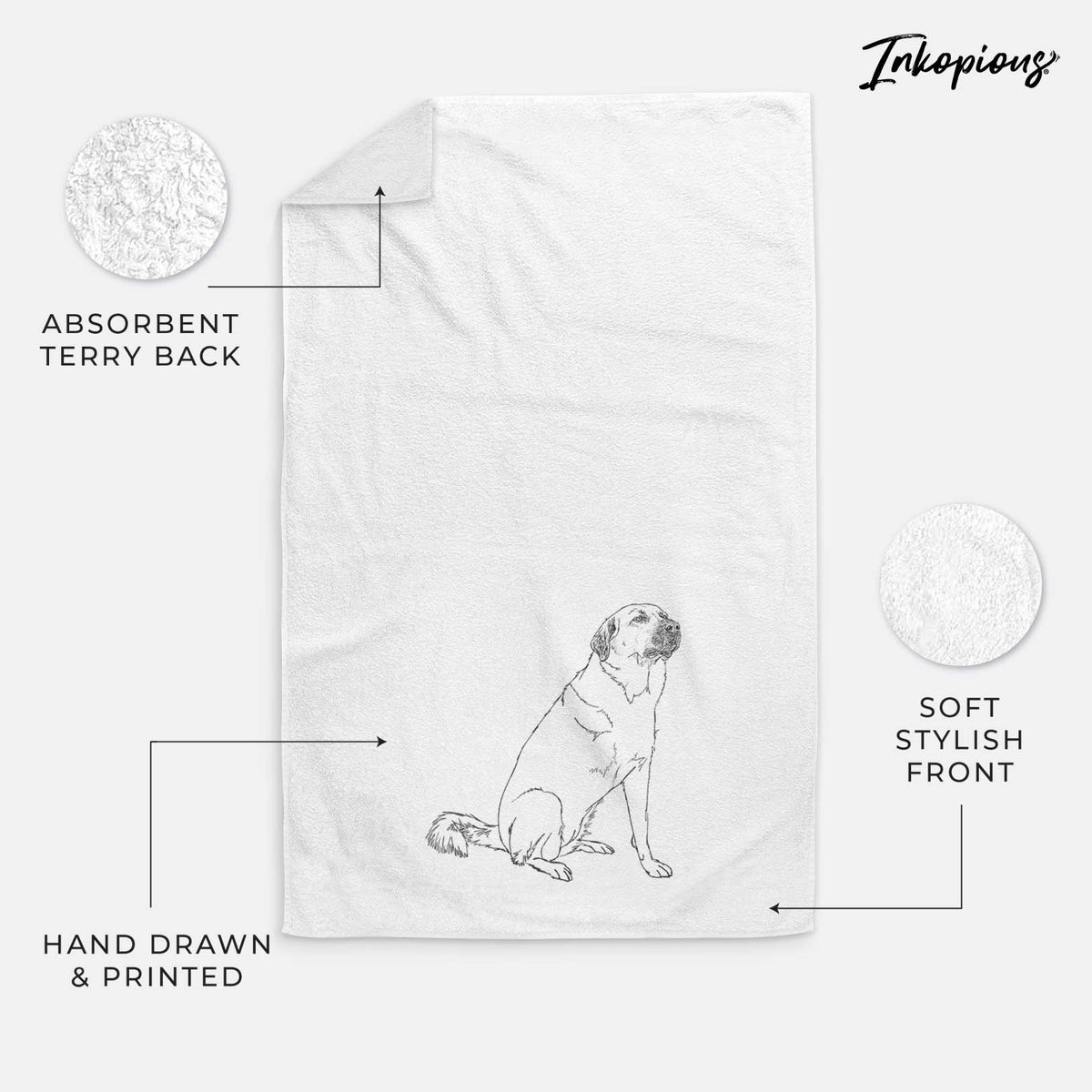 Doodled Willow the Pyratolian Decorative Hand Towel