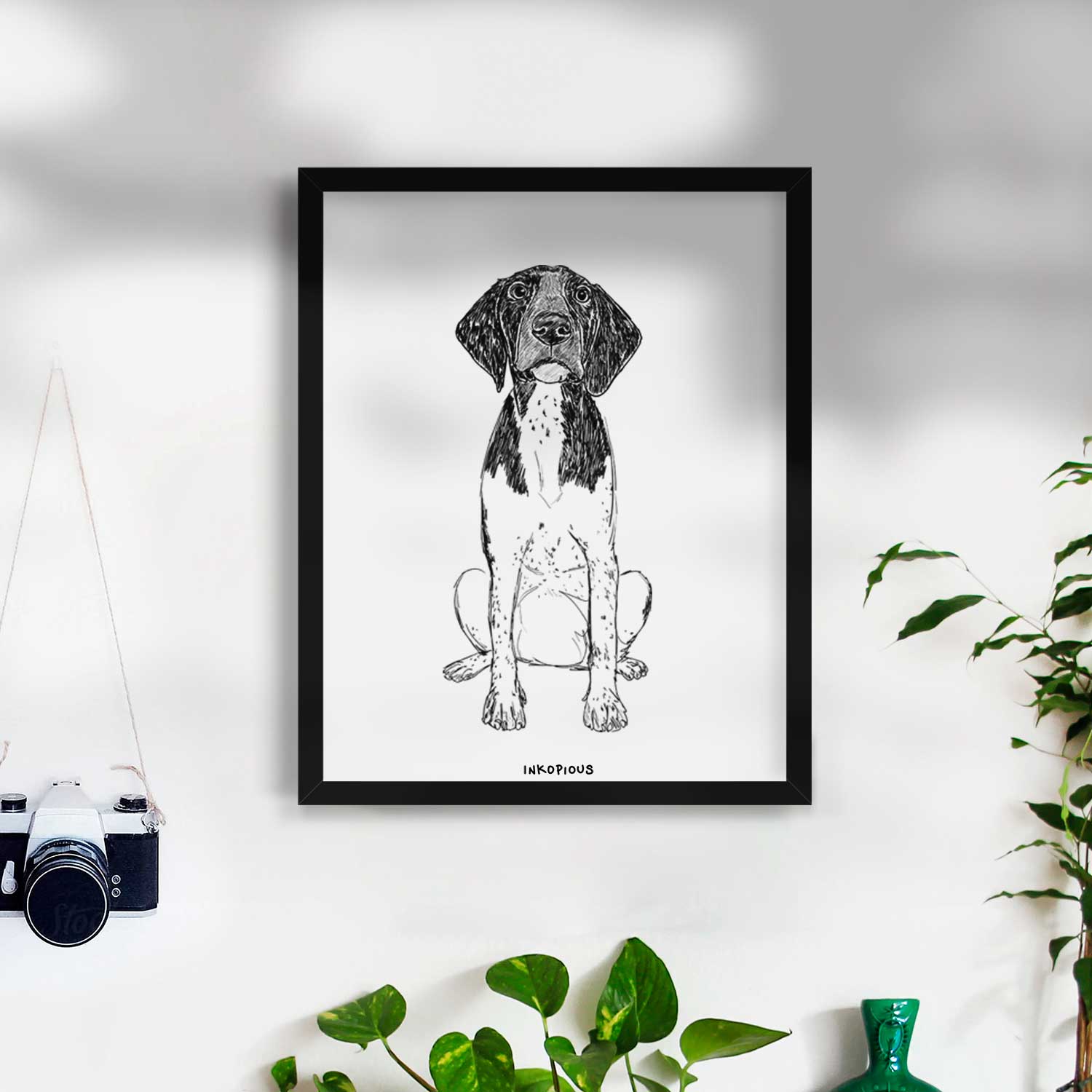 Doodled Winchester the German Shorthaired Pointer Art Print