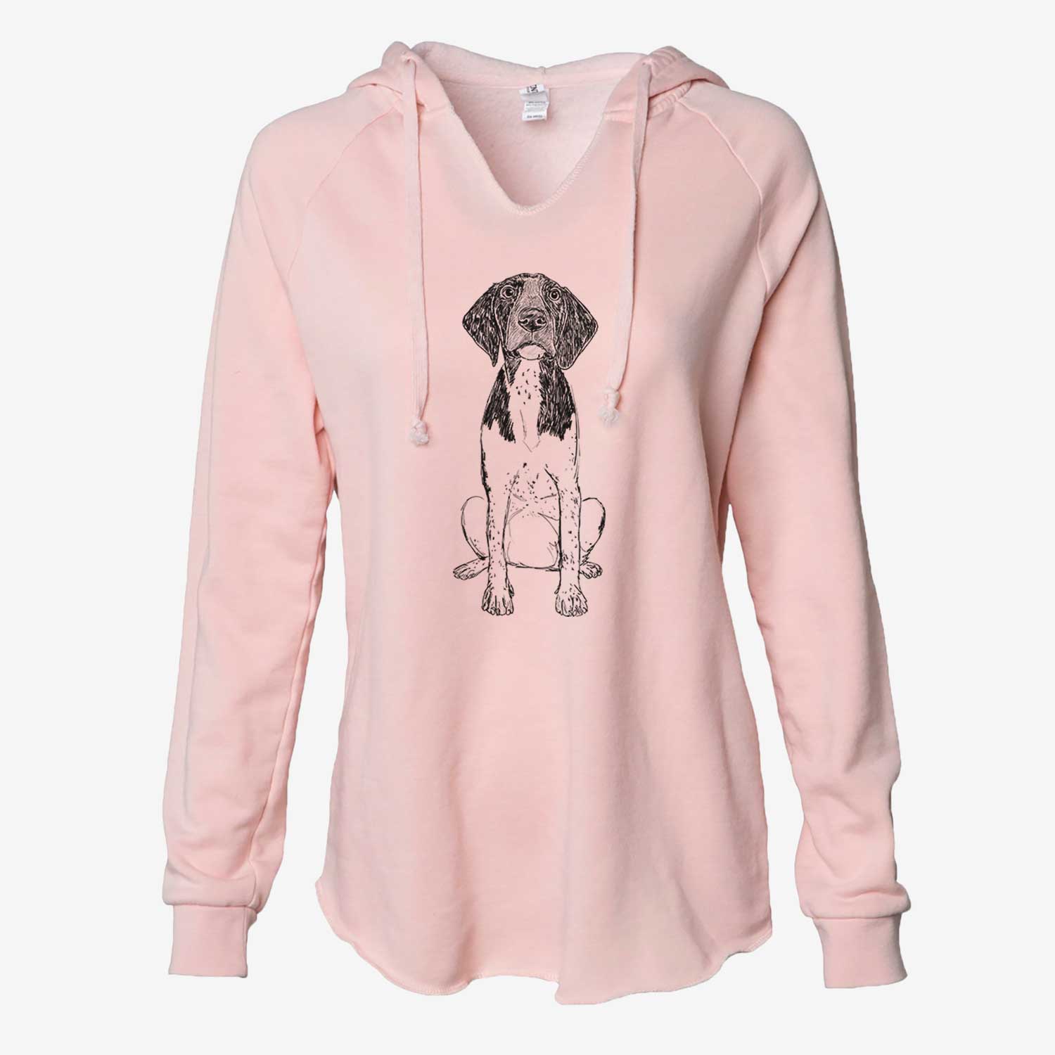 Doodled Winchester the German Shorthaired Pointer Puppy - Cali Wave Hooded Sweatshirt